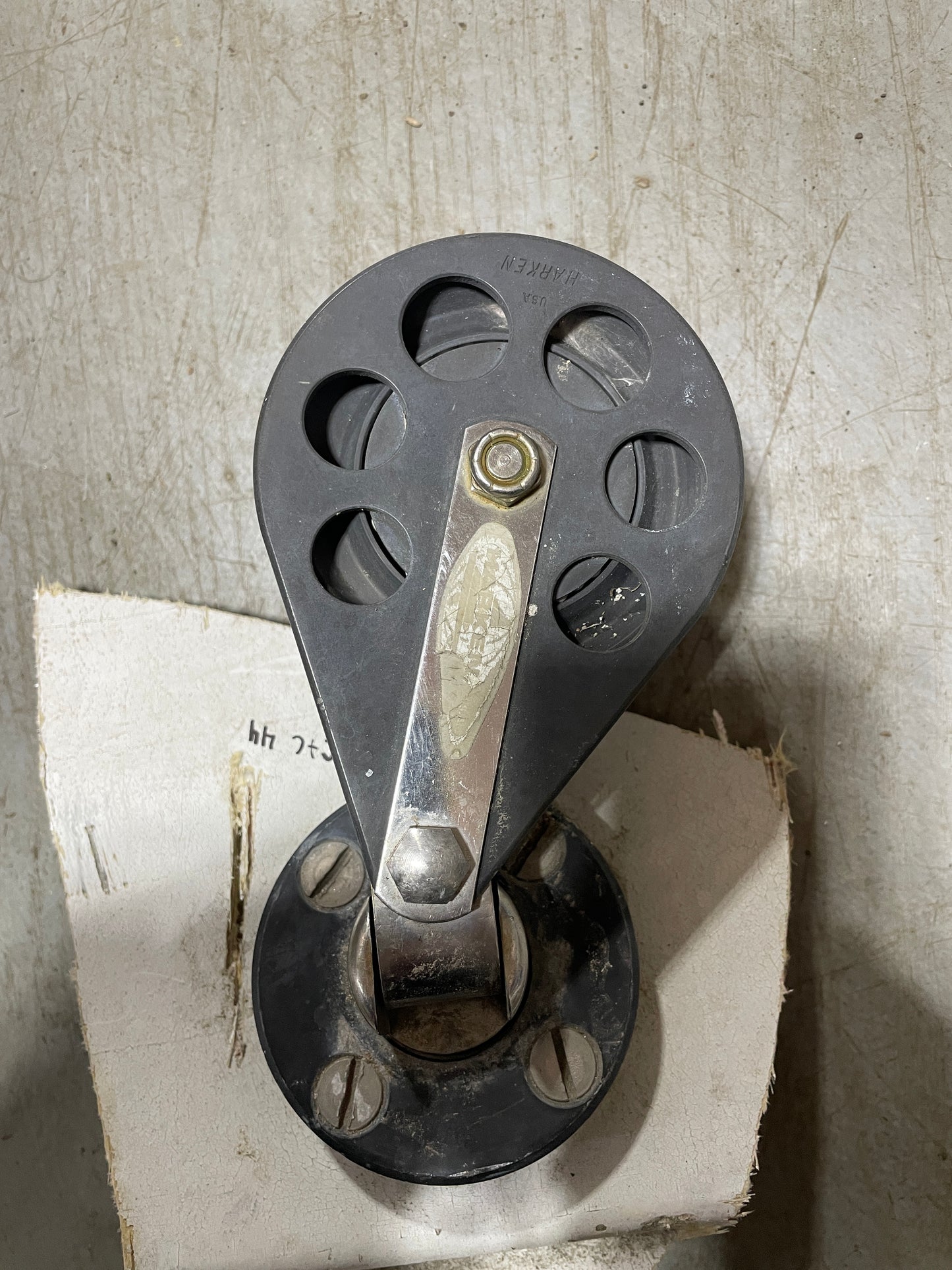 Large Harken 4” Sheave Standing Swivel Block 11/16” Line - OFF C&C 44 Custom