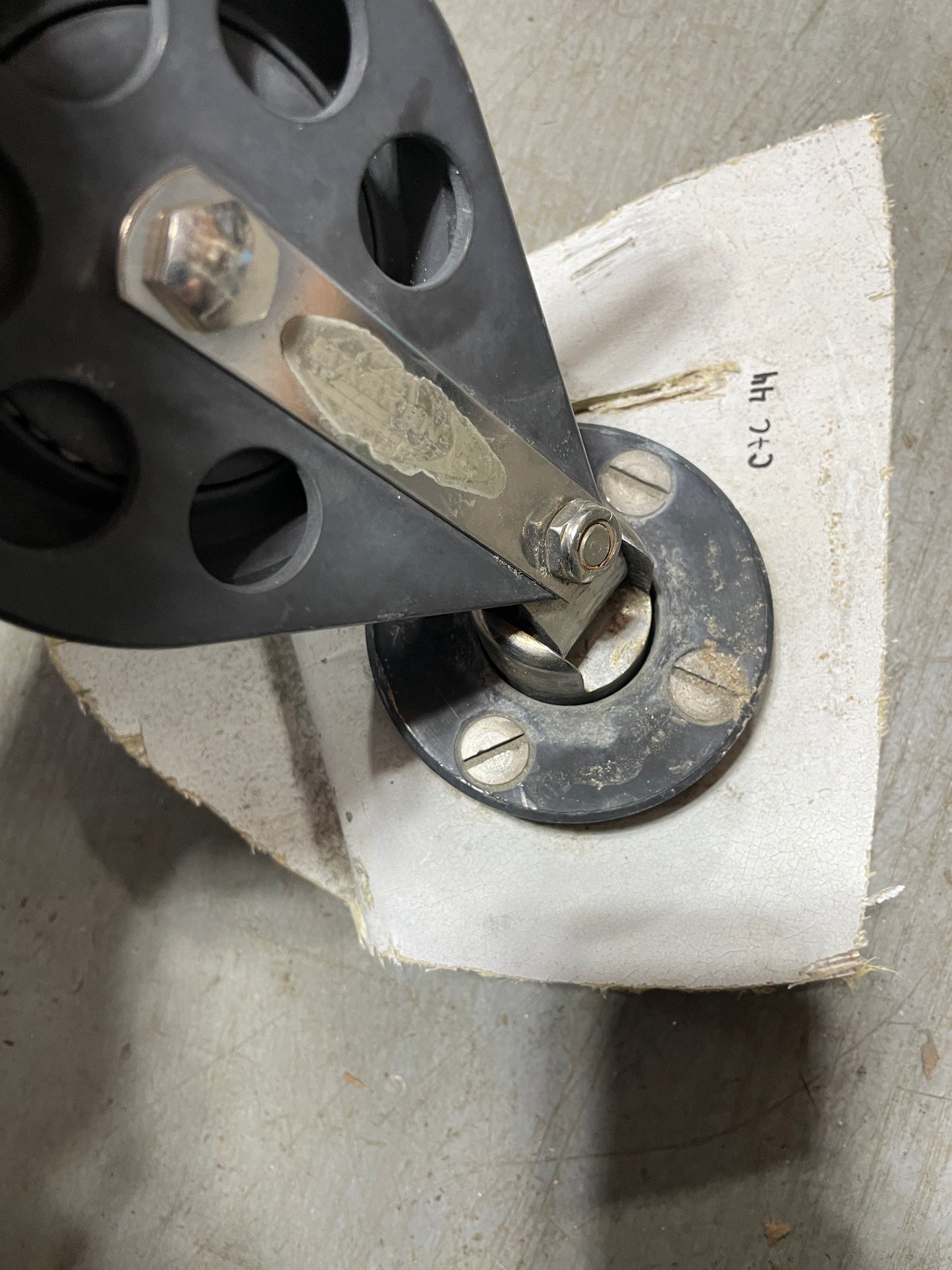 Large Harken 4” Sheave Standing Swivel Block 11/16” Line - OFF C&C 44 Custom