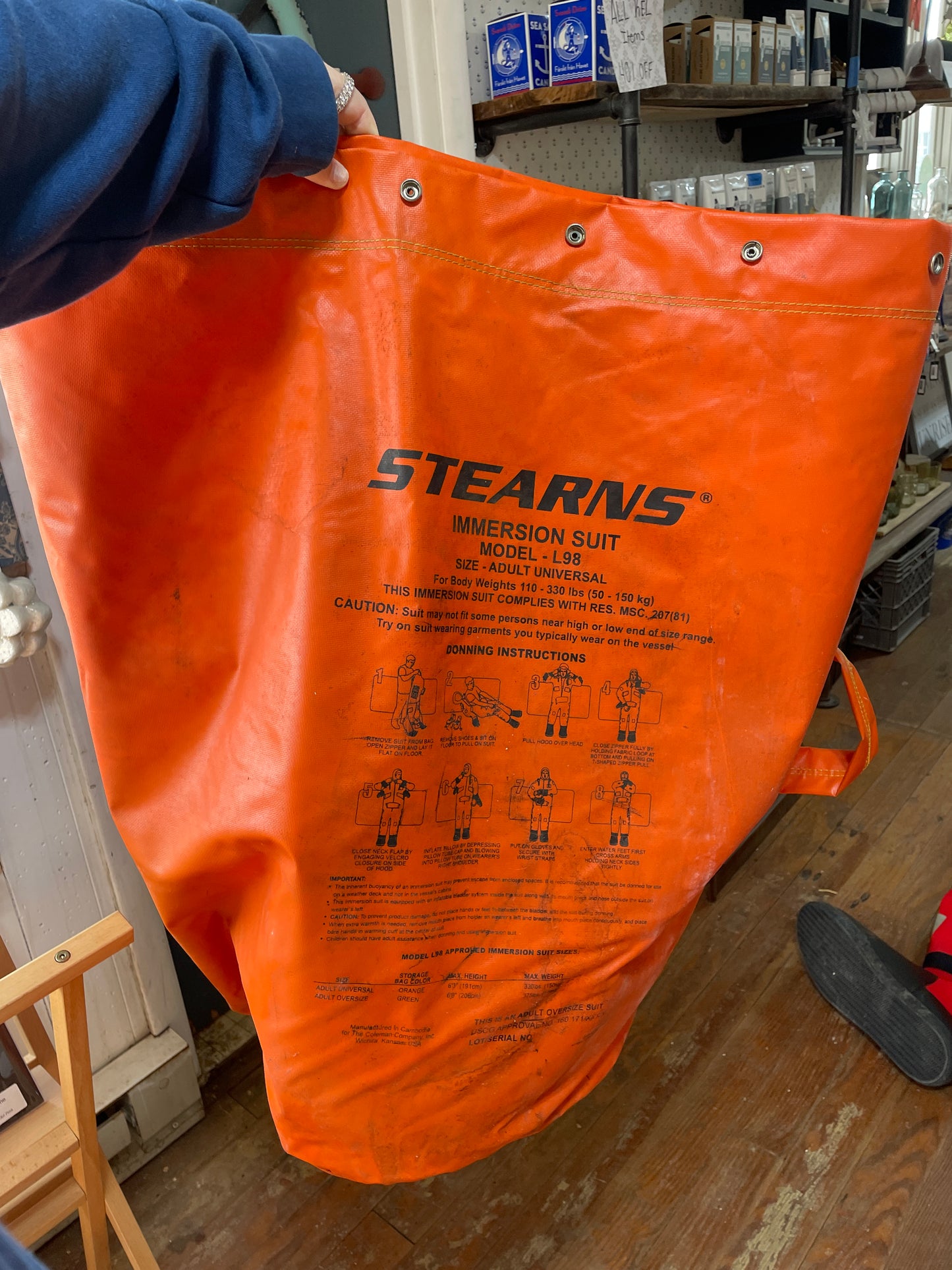 Stearns Immersion Suit MODEL L98 - Size Adult Universal 110LB - 330LB