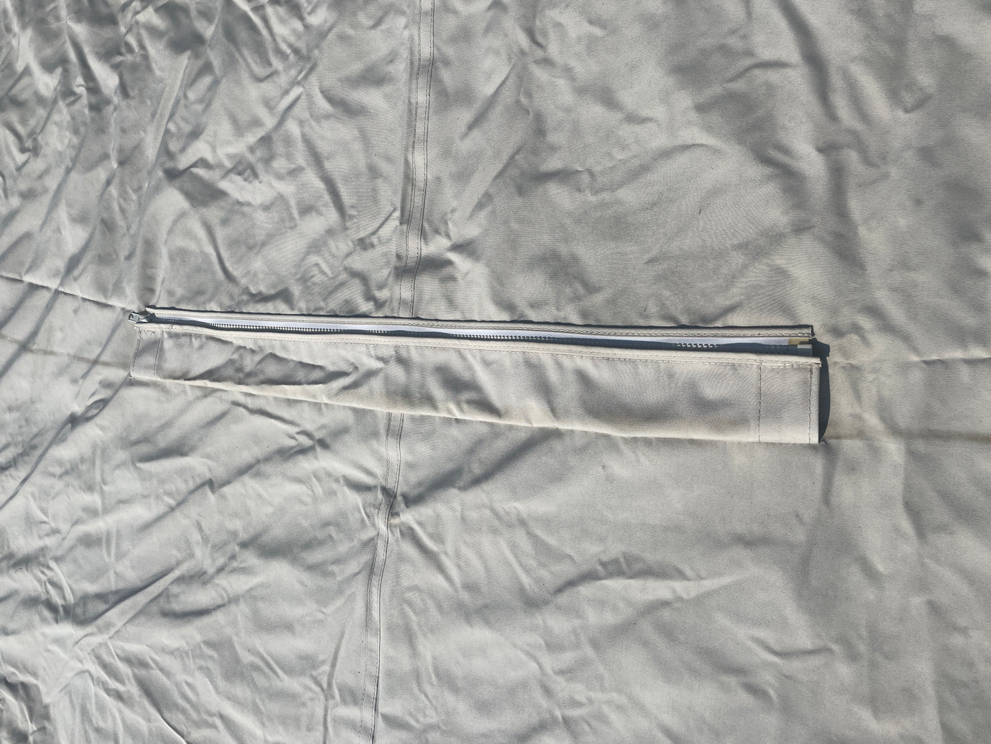 Tan Canvas Bimini Cover For Nauticat 33
