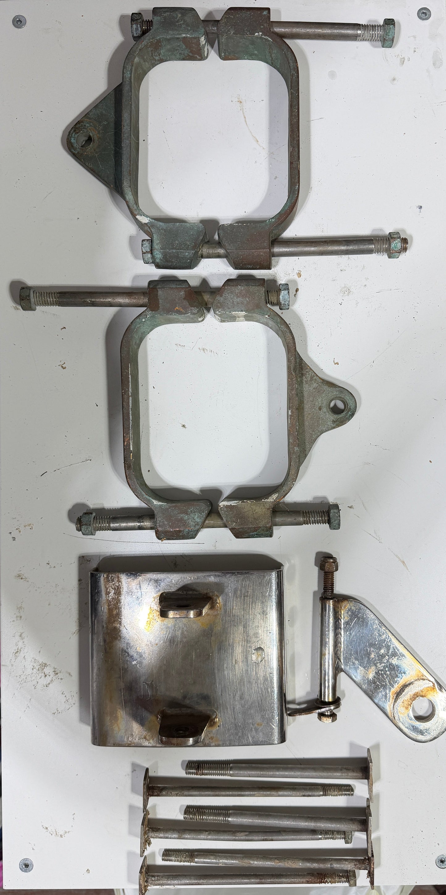 Vintage Bronze Mast Fittings For Boom Attachment / Gooseneck