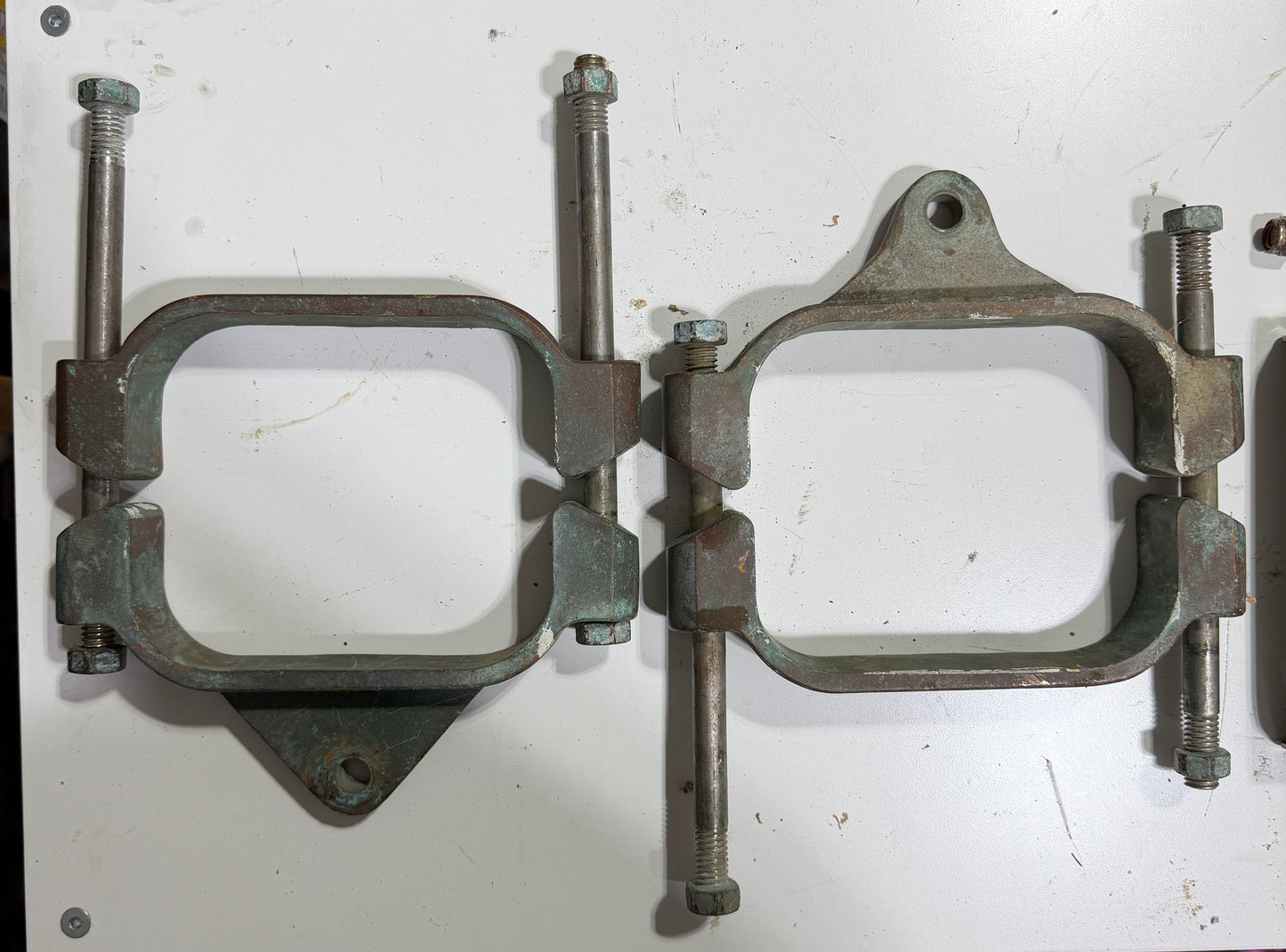 Vintage Bronze Mast Fittings For Boom Attachment / Gooseneck