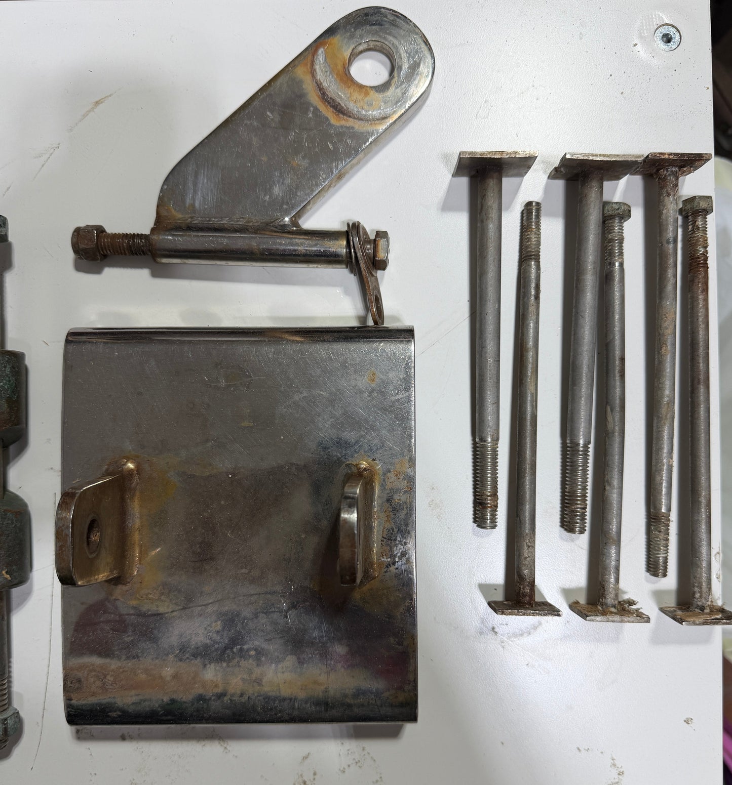 Vintage Bronze Mast Fittings For Boom Attachment / Gooseneck