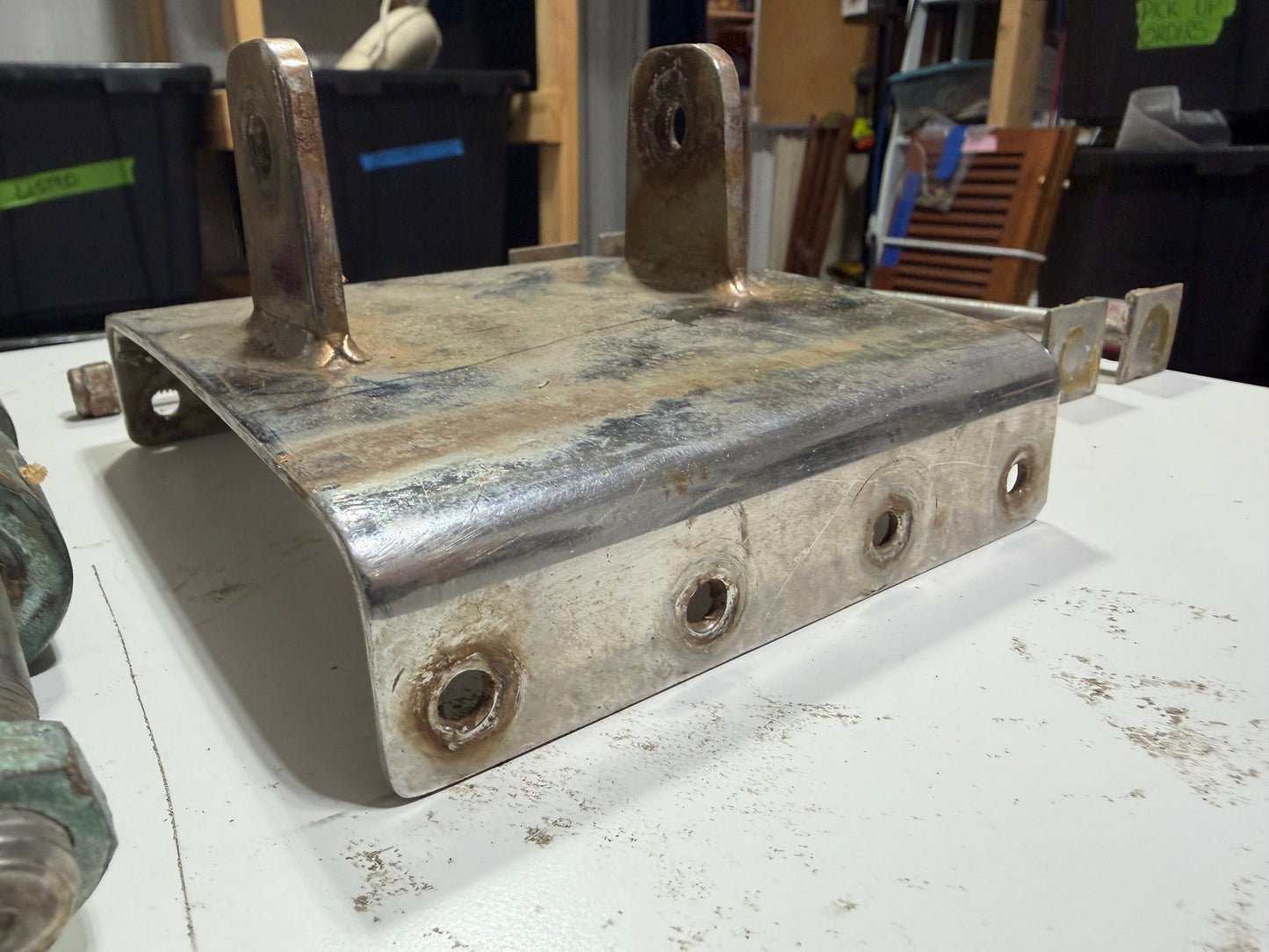 Vintage Bronze Mast Fittings For Boom Attachment / Gooseneck