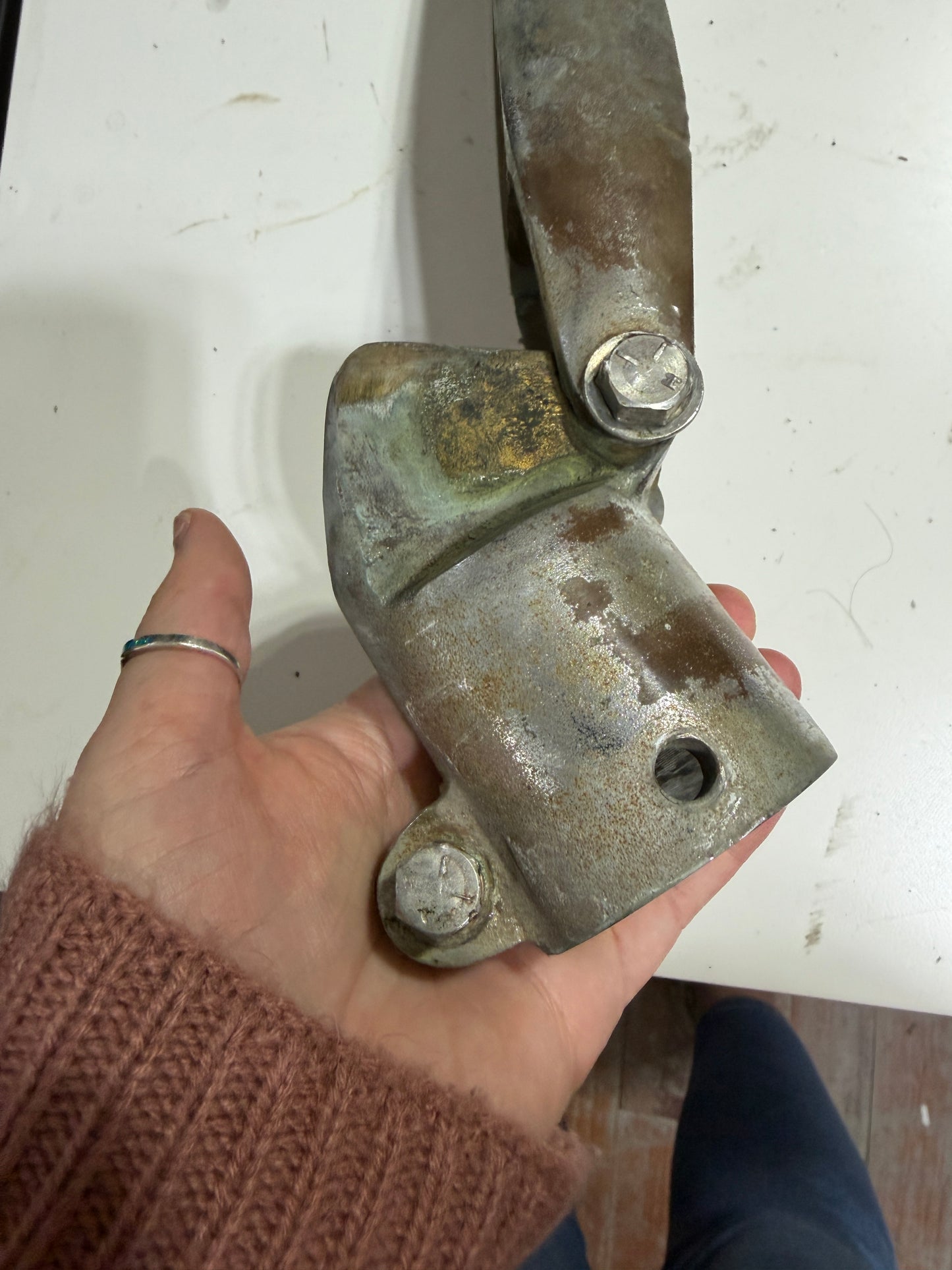 Chromed Bronze 1 1/2" Diameter Tiller Hardware and 1 5/8" Diameter Rudder Cap