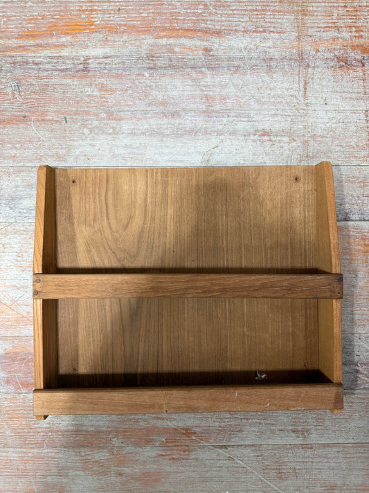 Teak Magazine Rack - 16" Long x 2 3/4" Wide x 13 1/2" Tall