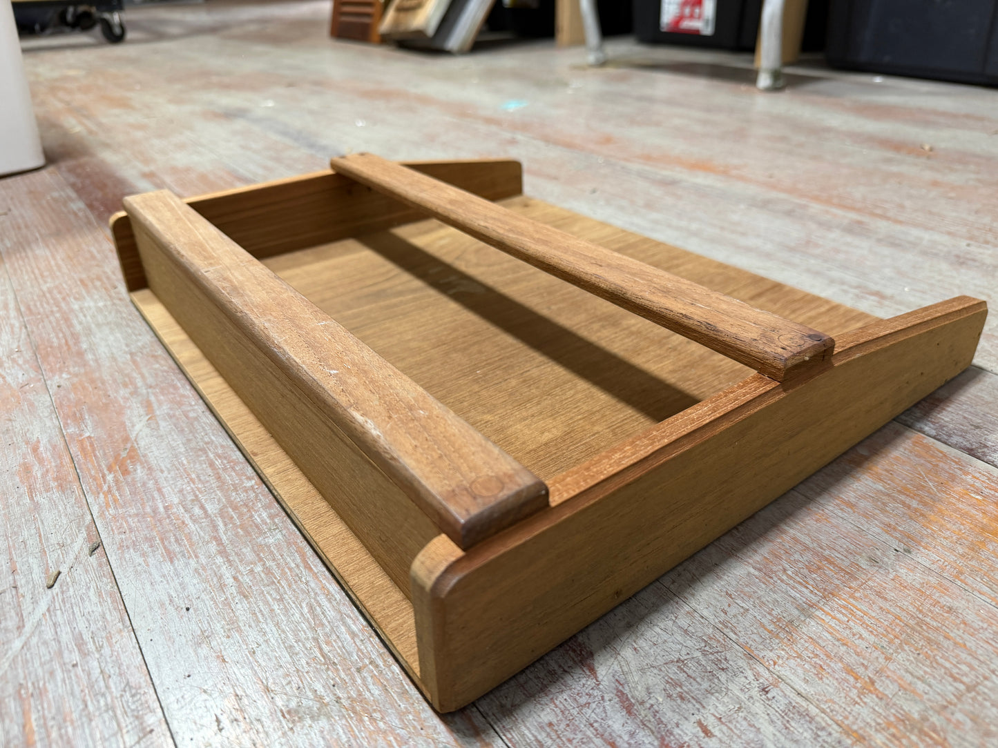 Teak Magazine Rack - 16" Long x 2 3/4" Wide x 13 1/2" Tall