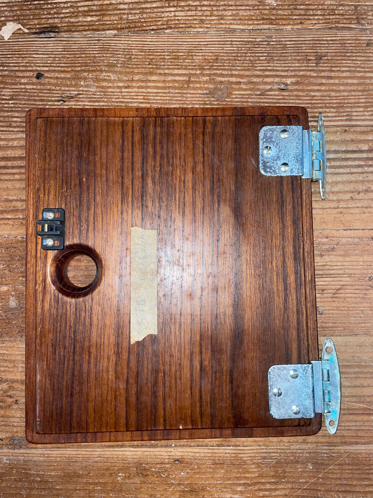 Sabre 42 Small Teak Interior Cabinet Door- ID 7 3/4” Long x 9 1/8” Wide #131