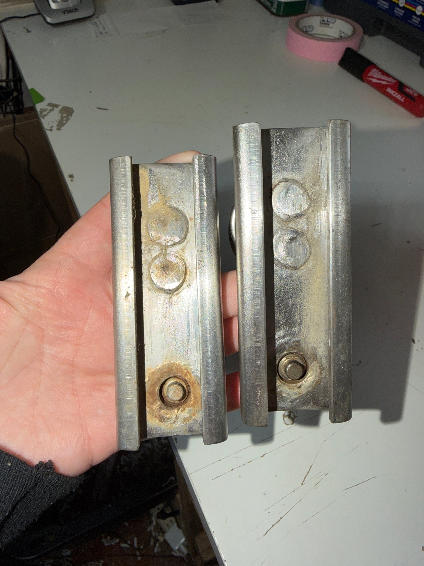 PAIR Large 3" Sheaved Block Track Car - 1 1/4" Track