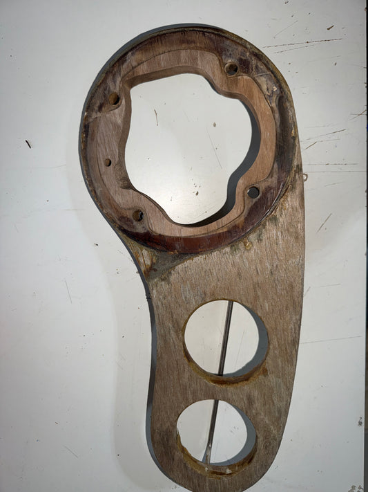 Teak Comass Plate With 2 Cup Holder