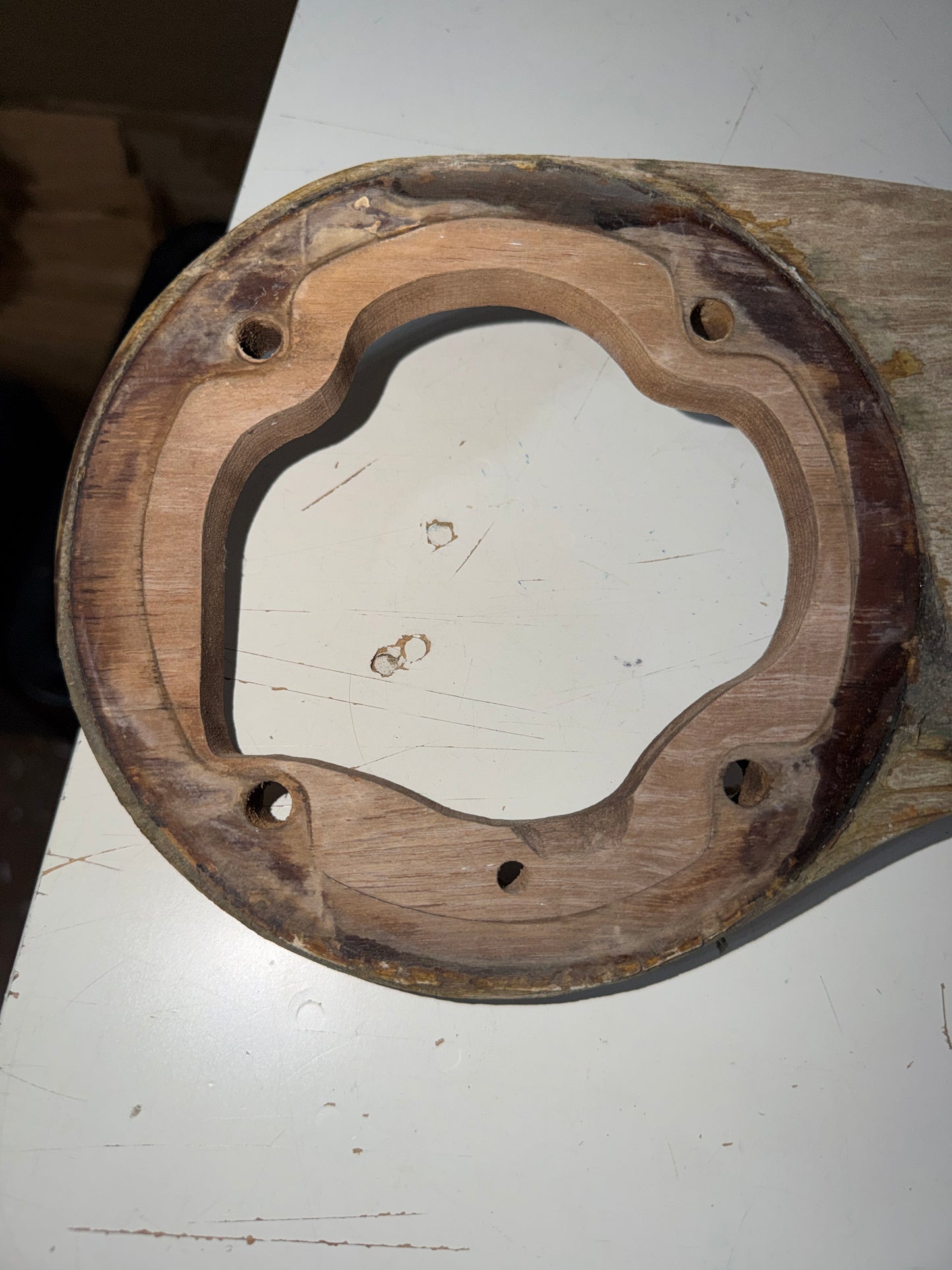 Teak Comass Plate With 2 Cup Holder