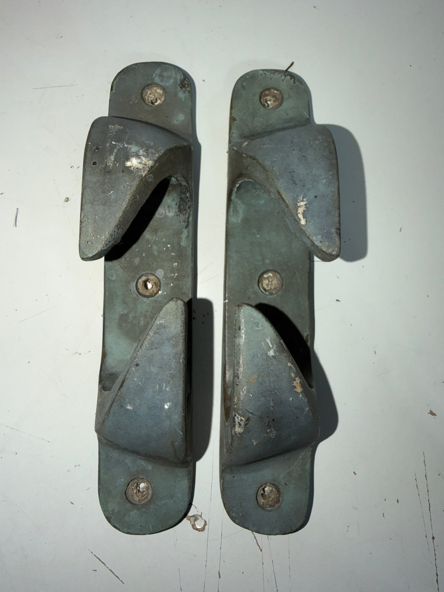 Solid  Bronze PAIR Of Chock Cleats - 9 1/2" Long