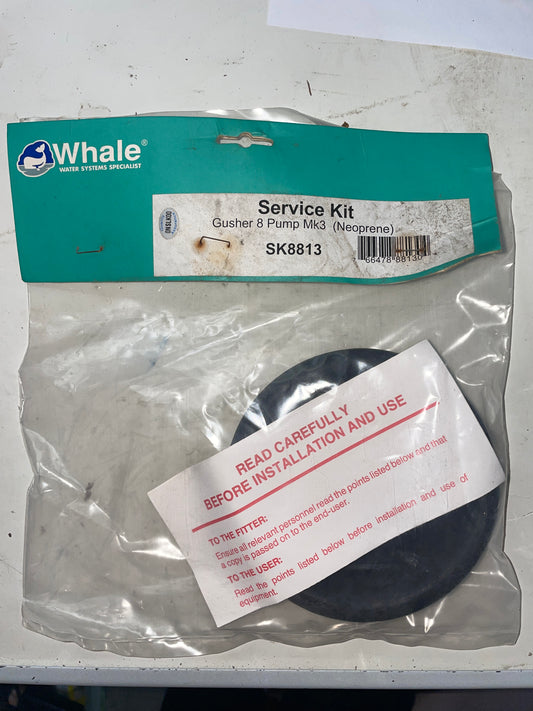 Whale Gusher Service Kit for Gusher 8 Pump Mk3 Noeprene - NEW