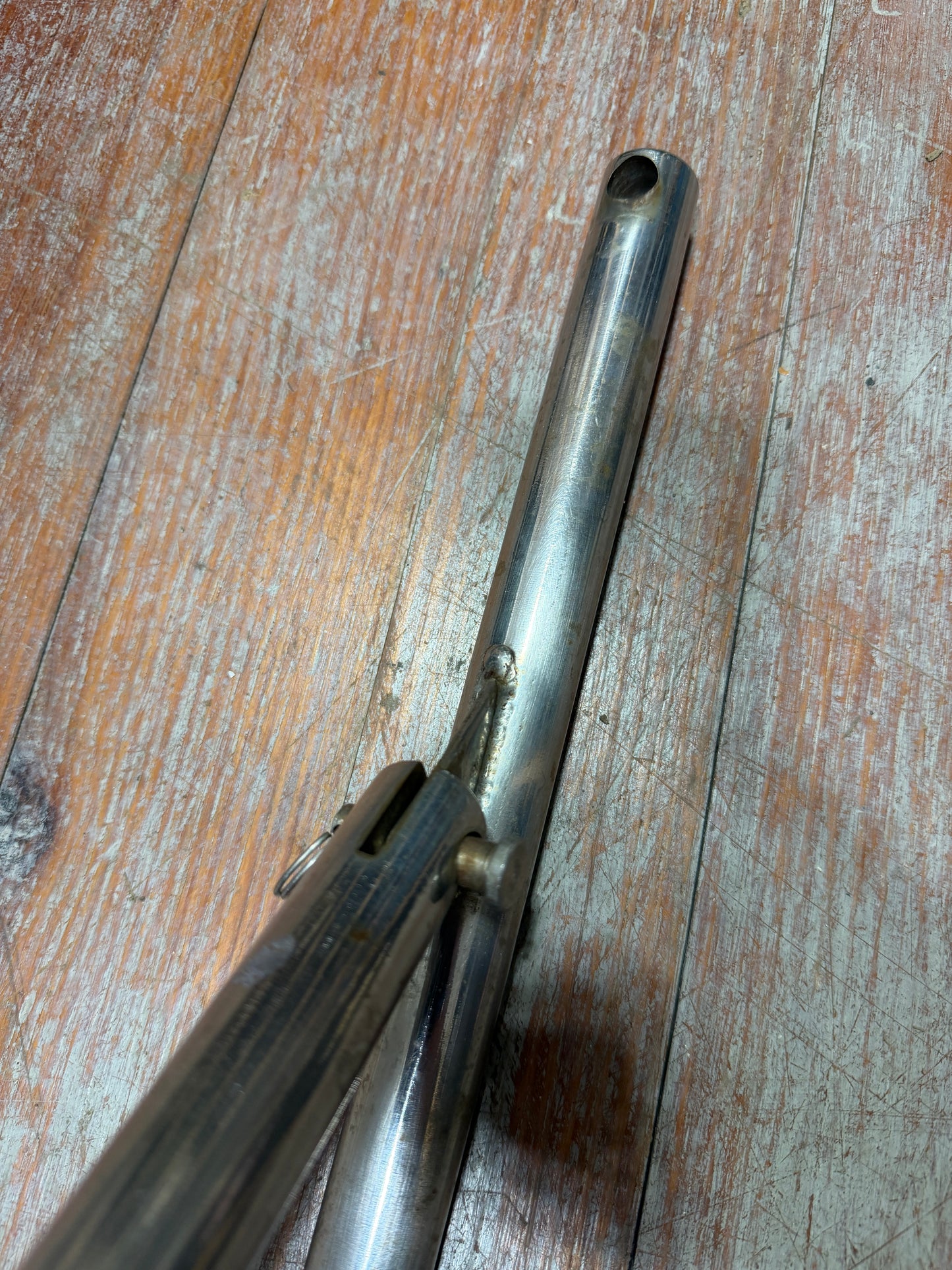 30 3/4" LONG - DOUBLE LIFELINE STAINLESS STEEL STANCHION GATE- NO BASE - RAFIKI 35