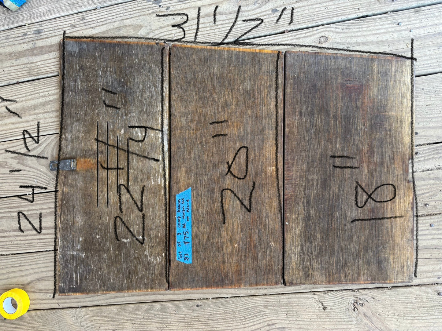 Catalina 27 Set of 3 Companion Way Boards -- #21