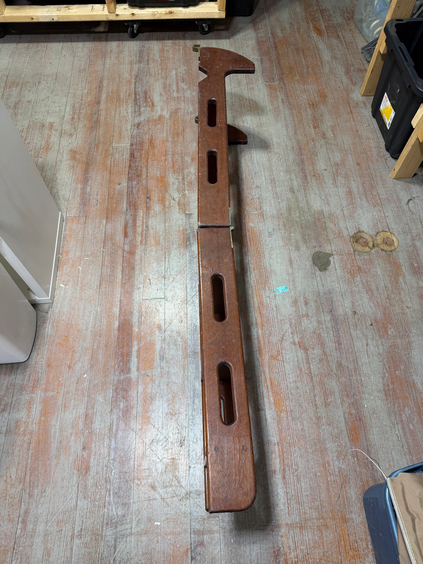 Beautiful Folding 6 Step Teak Stairs With Bronze Hardware - 64" Total Length