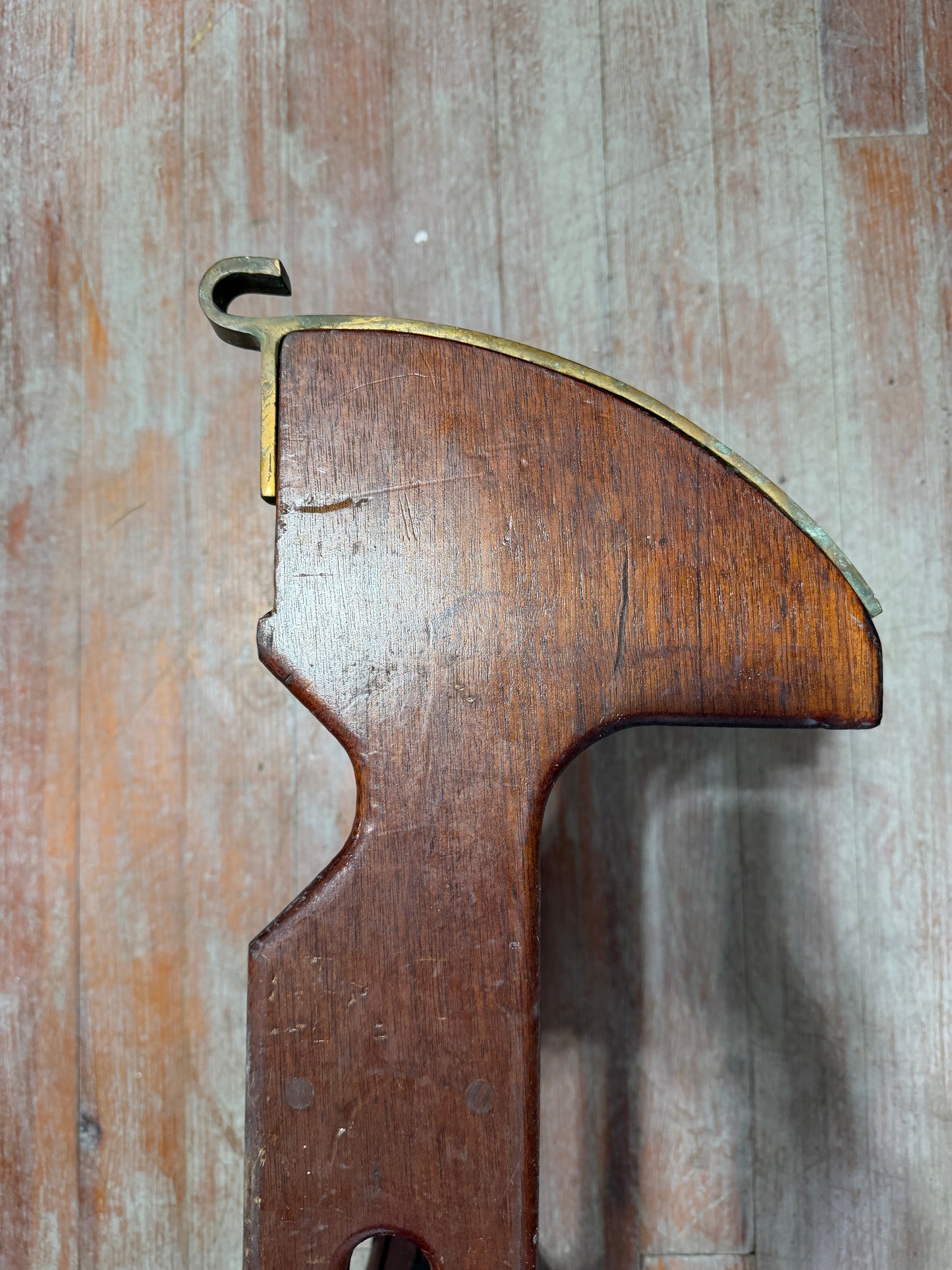 Beautiful Folding 6 Step Teak Stairs With Bronze Hardware - 64" Total Length