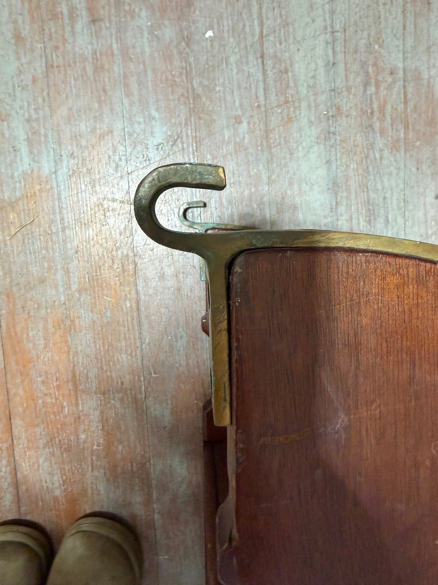 Beautiful Folding 6 Step Teak Stairs With Bronze Hardware - 64" Total Length