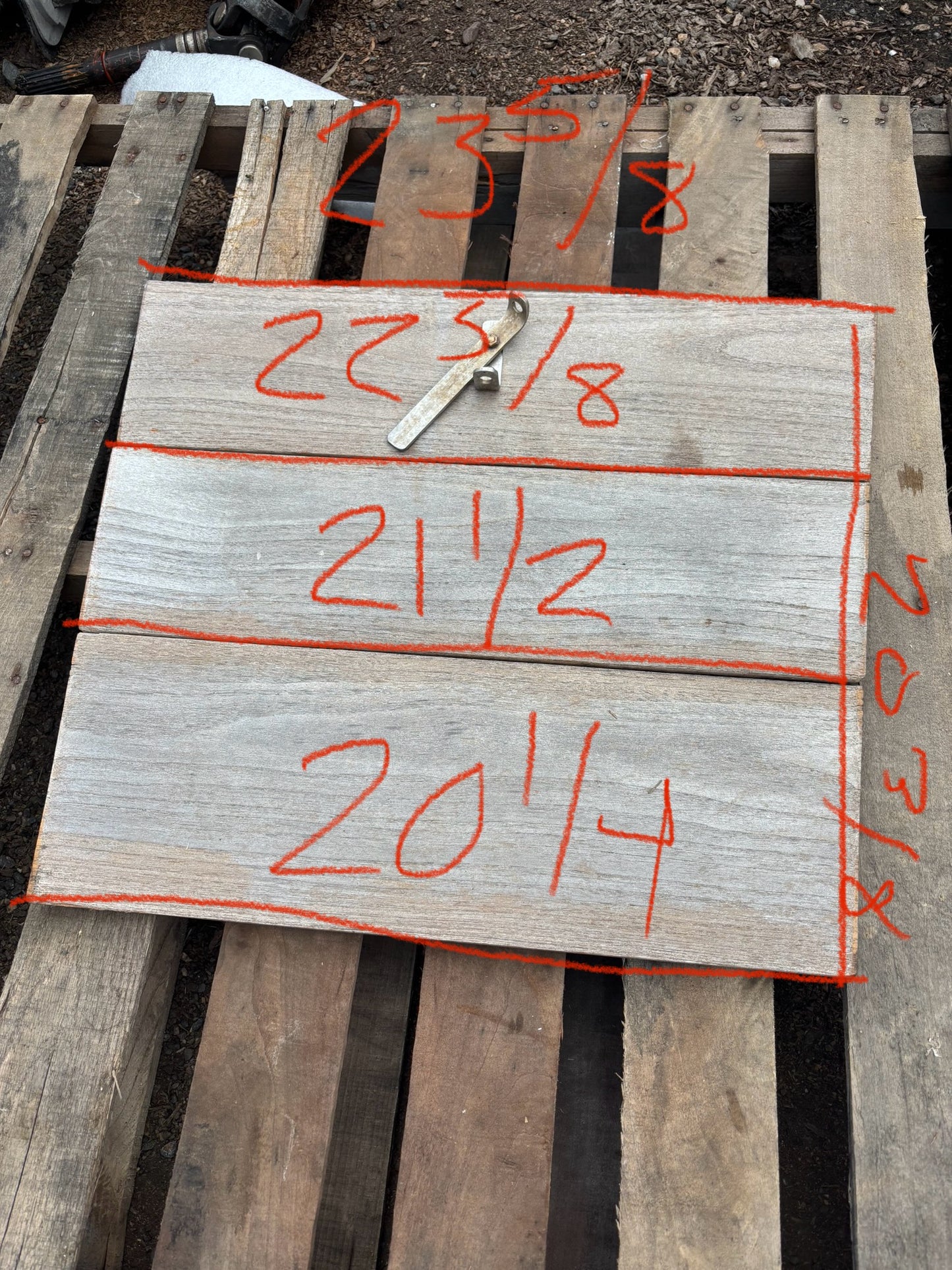 Set of 3 Teak Companion Way Boards OFF Allied Princess  -- #32