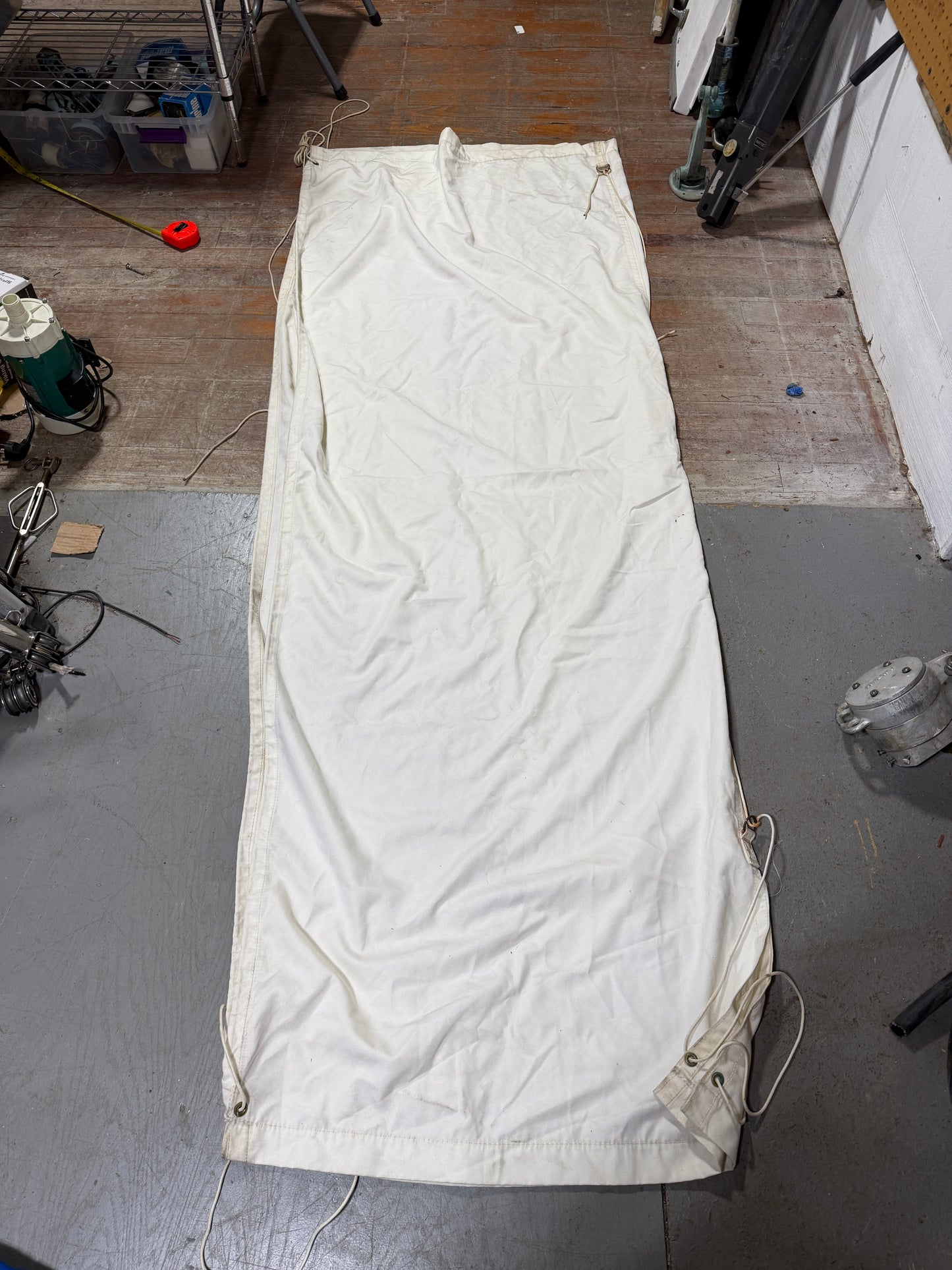 93" Long x 60" Wide White Canvas - Boom Tent - OFF Sealark 33