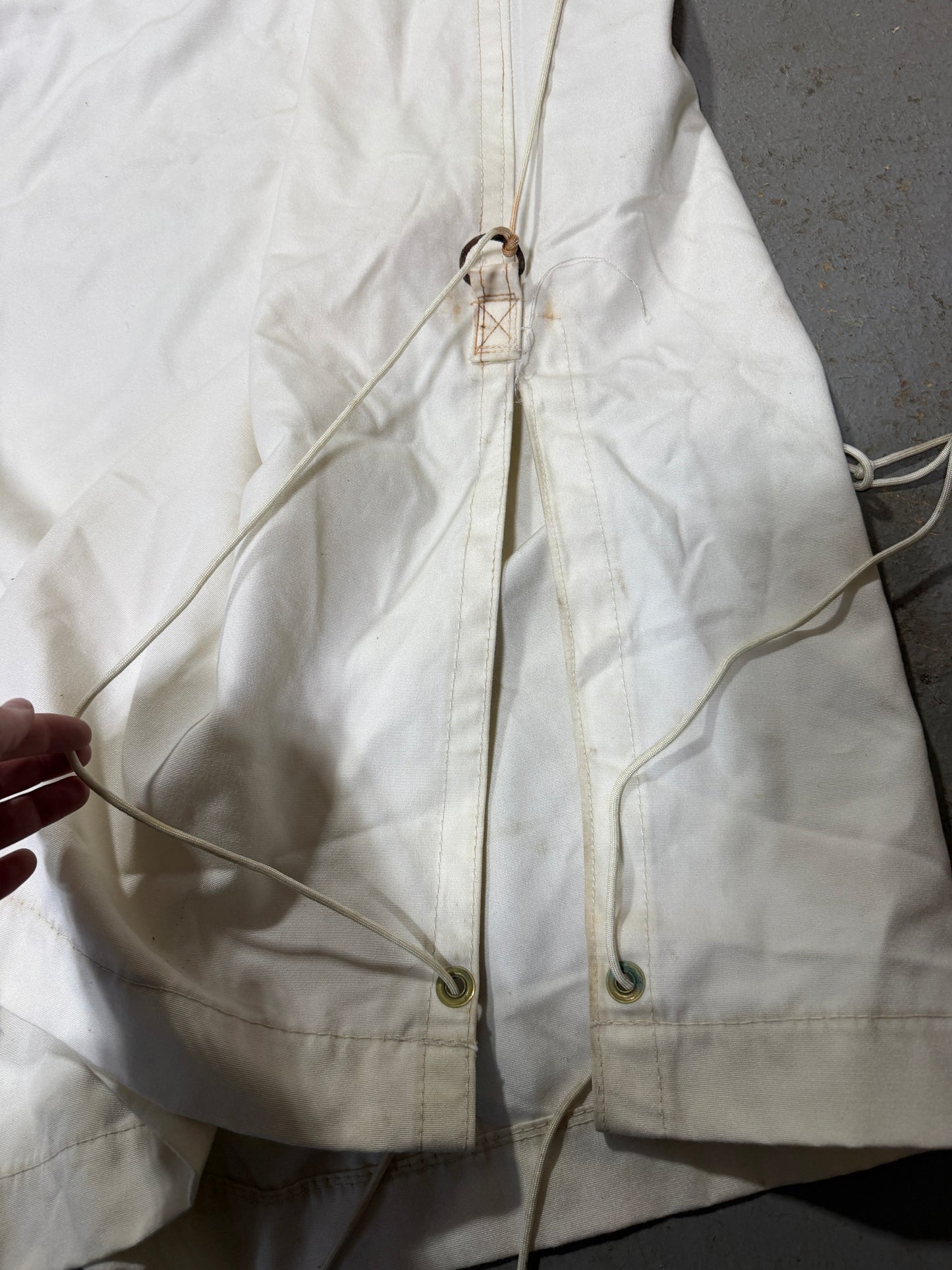 93" Long x 60" Wide White Canvas - Boom Tent - OFF Sealark 33