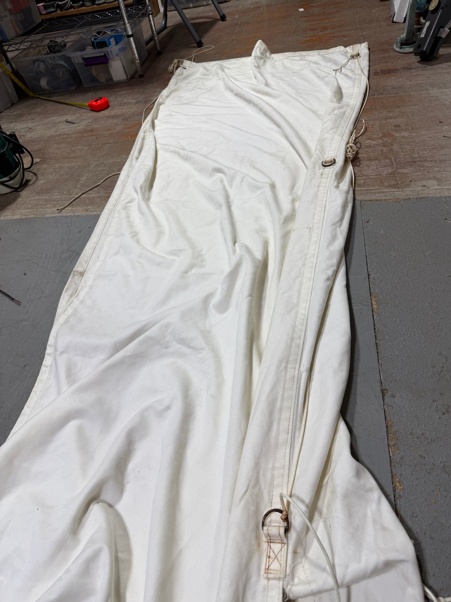 93" Long x 60" Wide White Canvas - Boom Tent - OFF Sealark 33