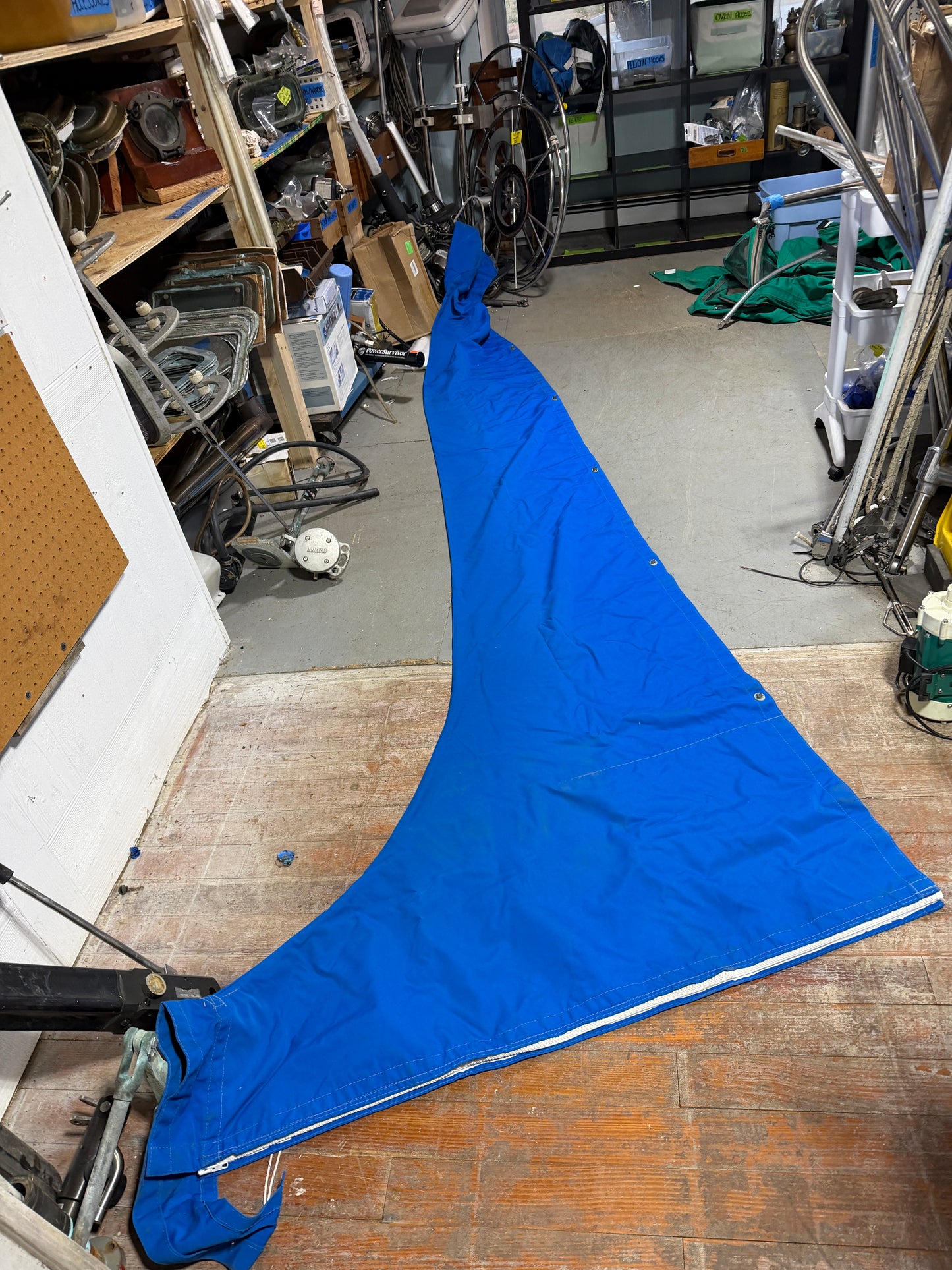 13'3" Pacific Blue Mainsail Canvas Cover OFF Hunter 30