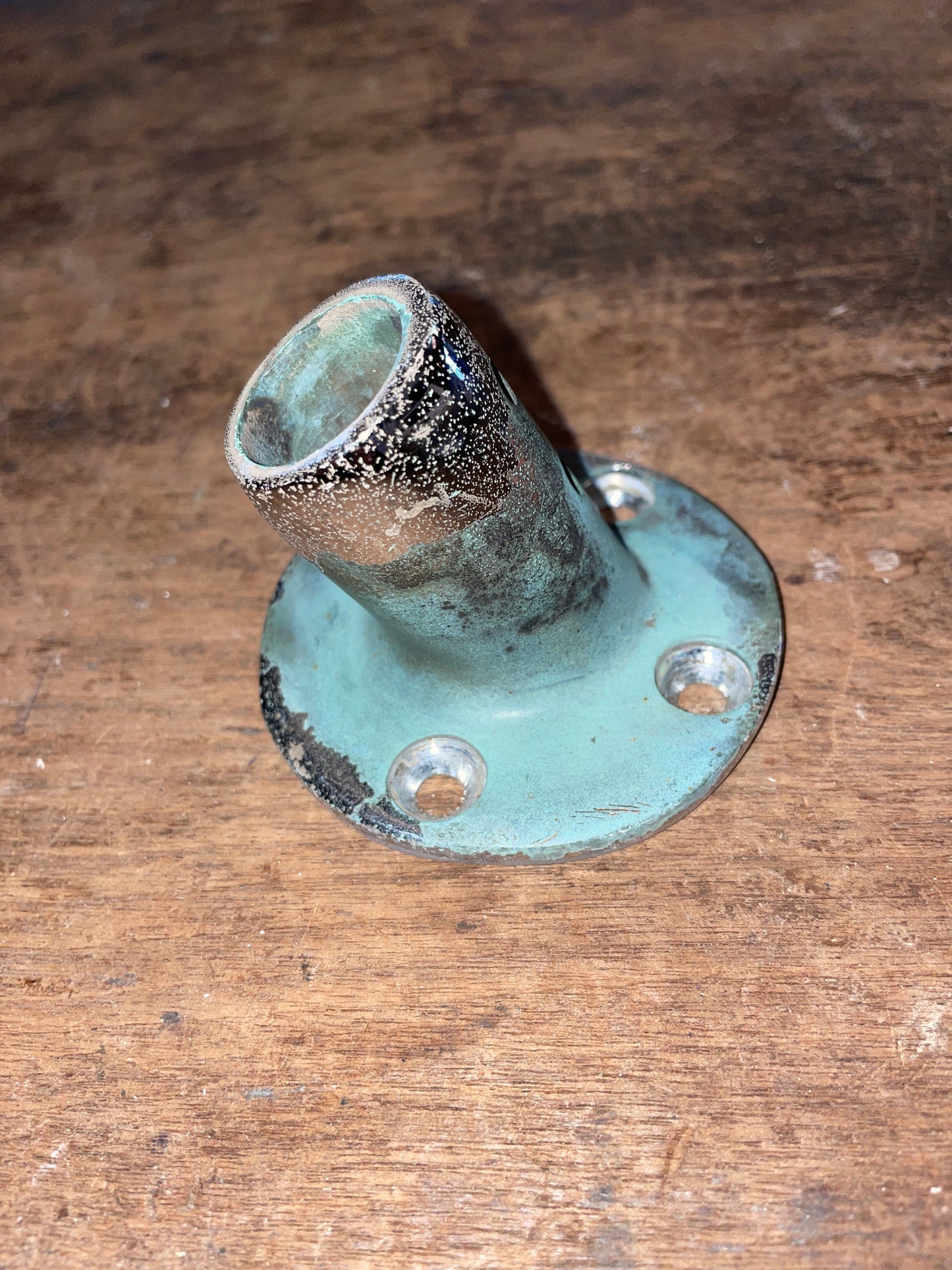 Chromed Bronze Stanchion Base - 7/8” Hole