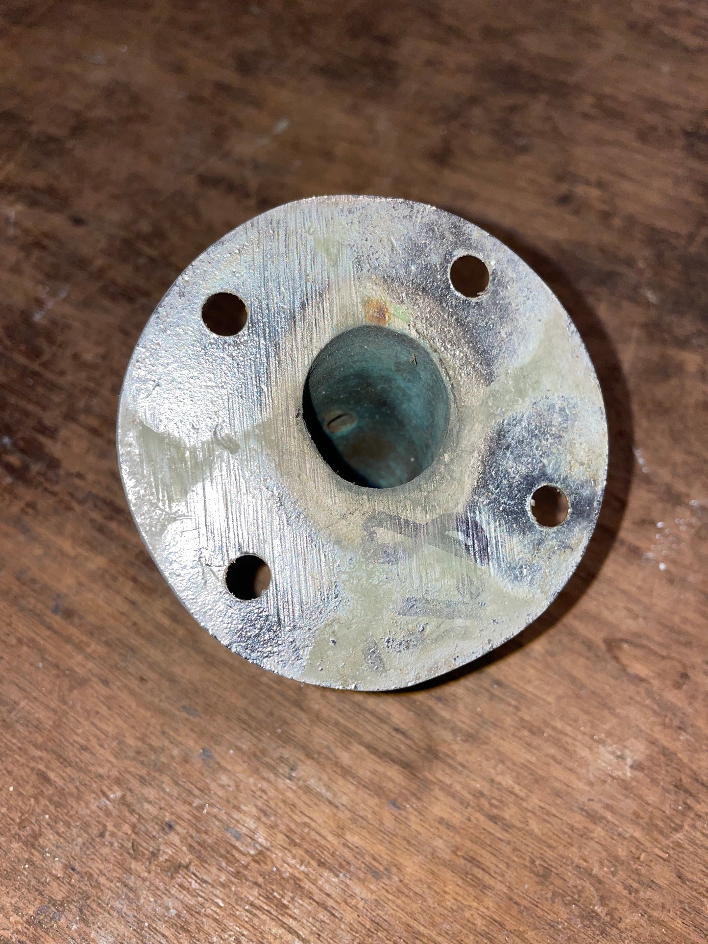 Chromed Bronze Stanchion Base - 7/8” Hole