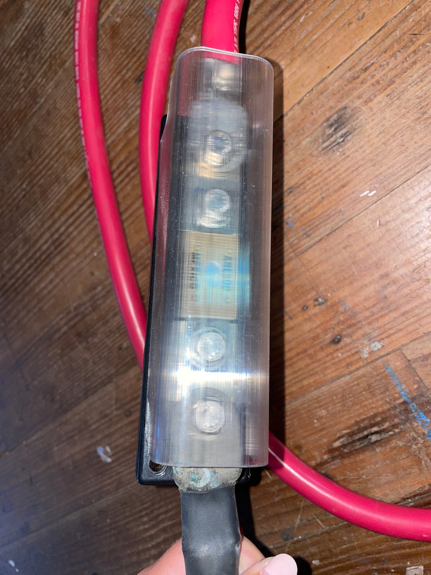 Single Circuit Blue Sea Systems Battery Switch With about 8’ Copper Wiring