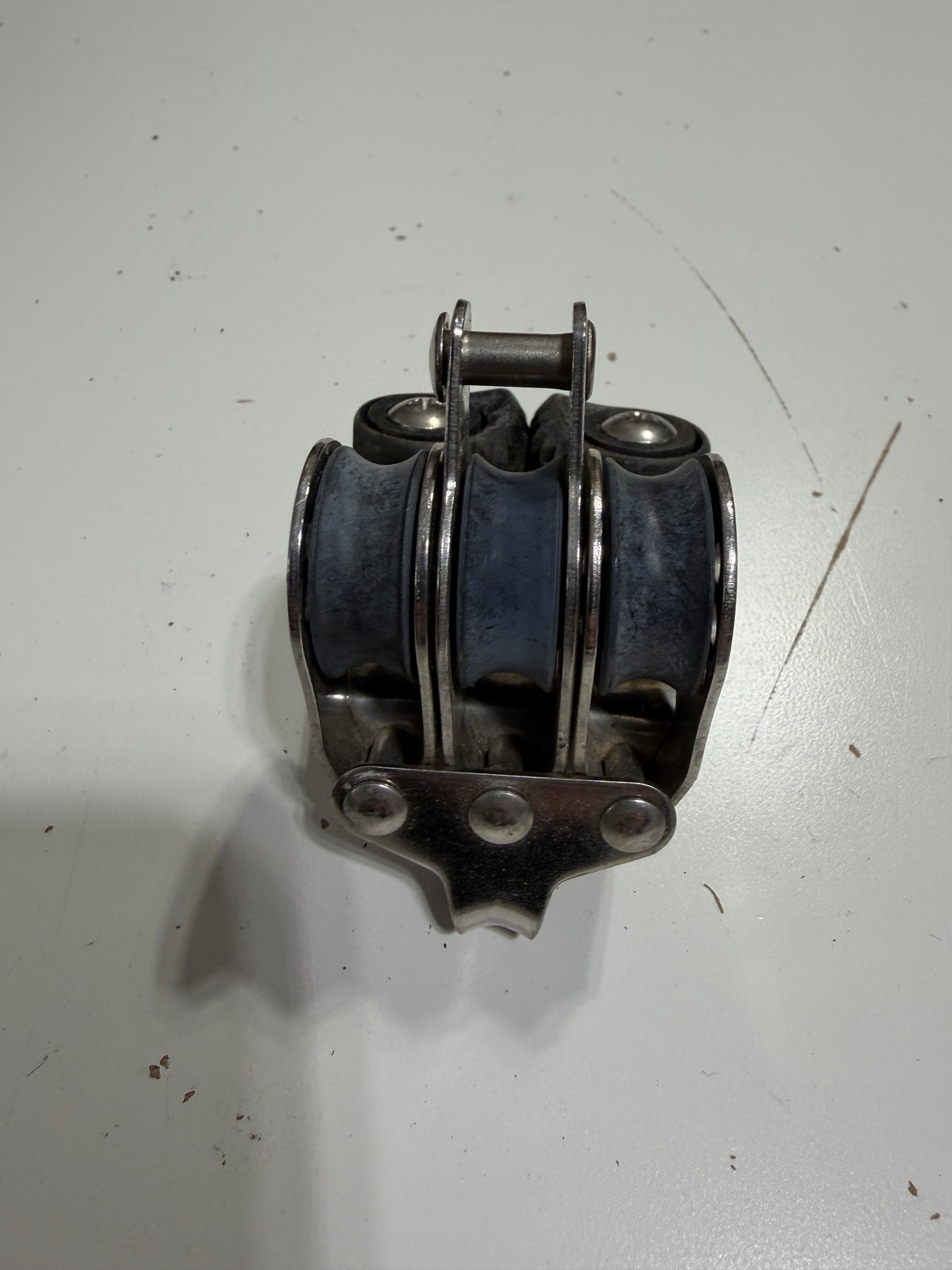 Small Harken Triple Block With Cam Cleat - 1/4" Line