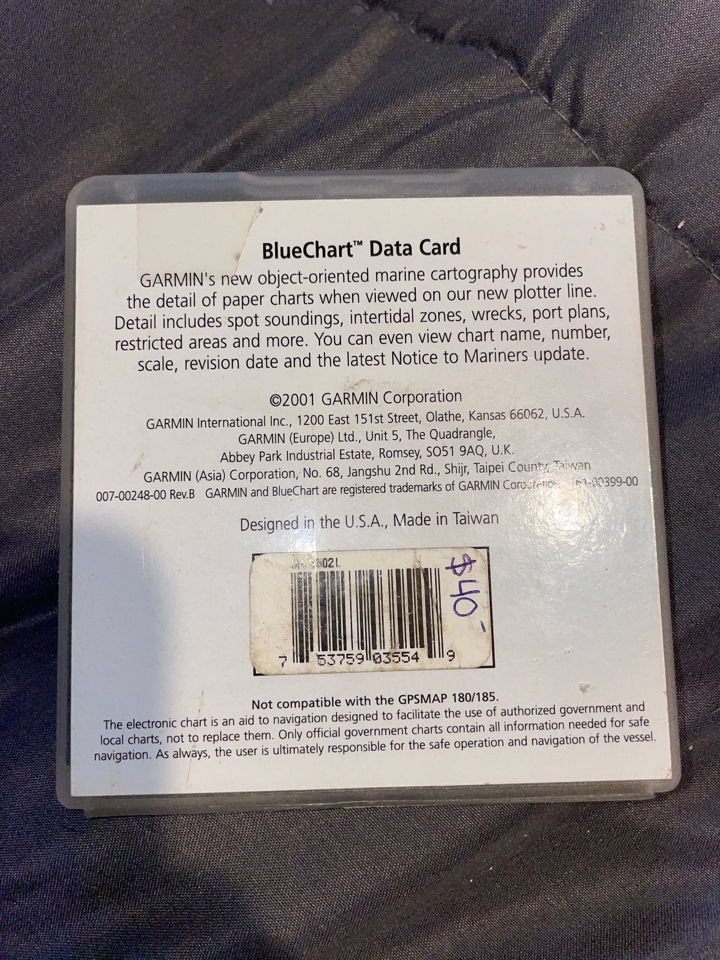 Garmin BlueChart Data Card- The Carolinas 2001