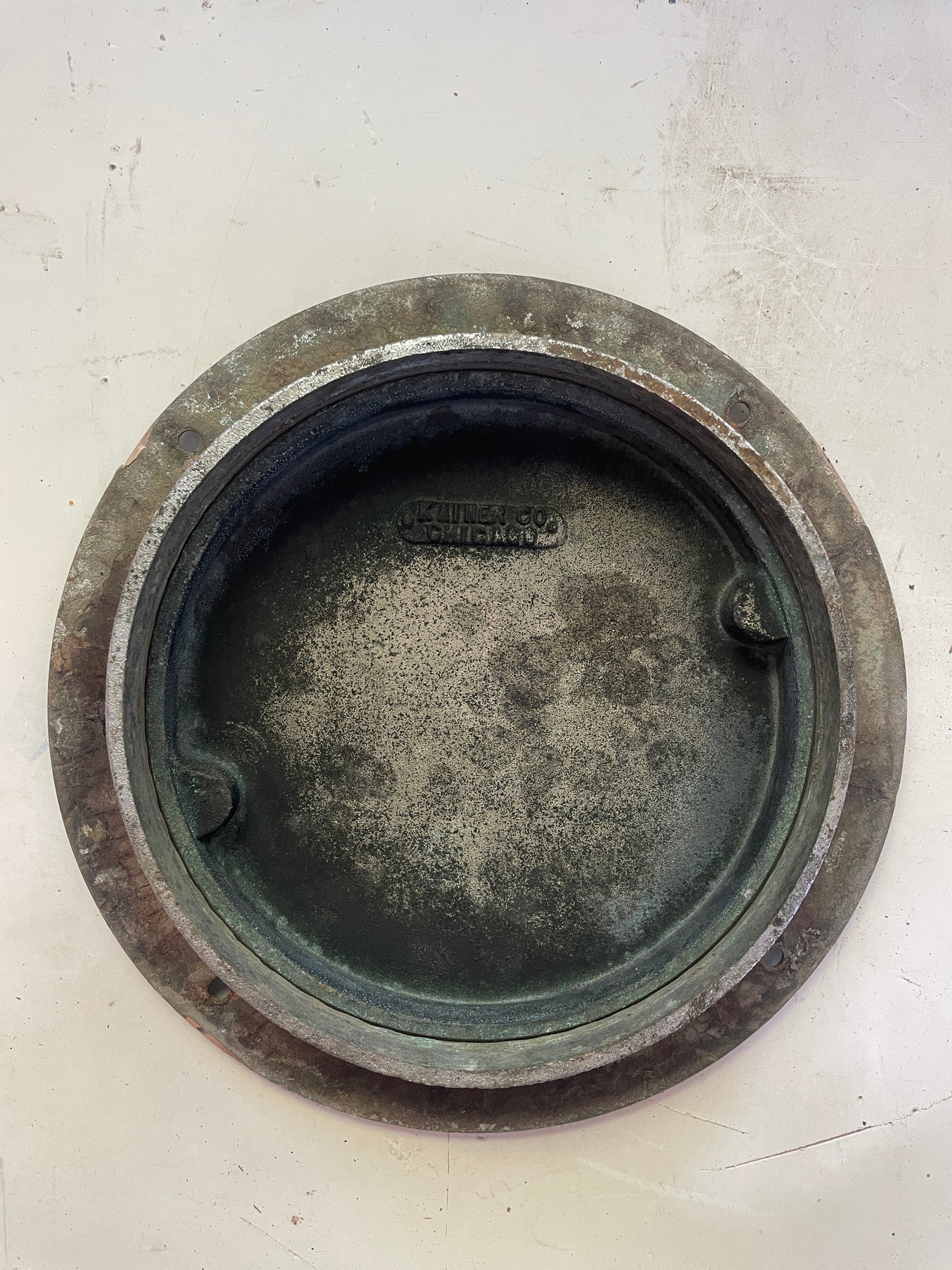 Kainer 6 3/8” ID Solid Bronze Deck Plate - 8” Total Diameter