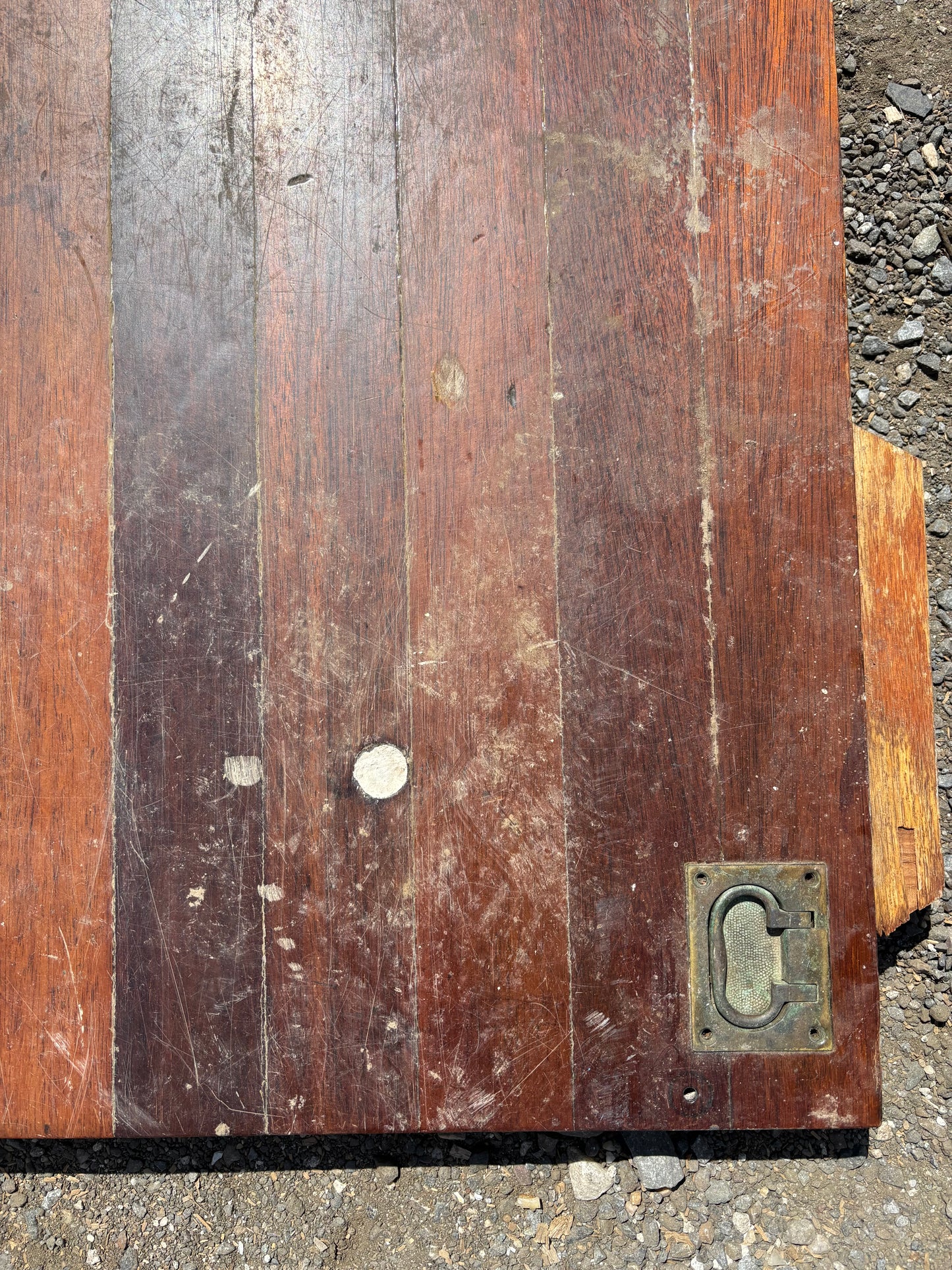 Mahogany Floor Piece - 46 1/2" Long x 22 3/4" Wide x 3/4" Thick -- #198 -- 1934 Eisenhower 50'