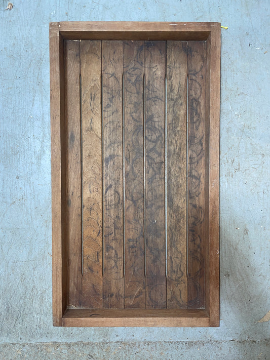 Large Teak Serving Tray - 27” Long x 15” Wide x 2 1/2” Tall