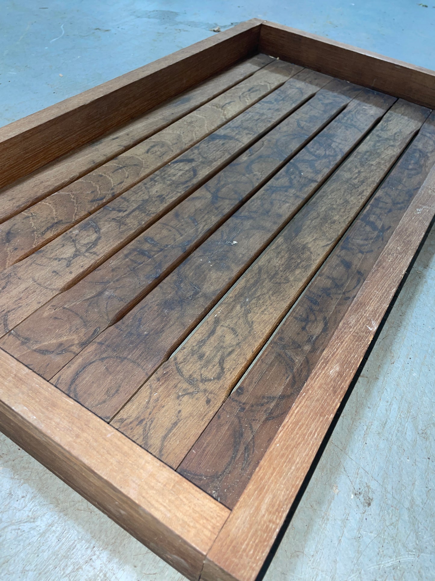 Large Teak Serving Tray - 27” Long x 15” Wide x 2 1/2” Tall
