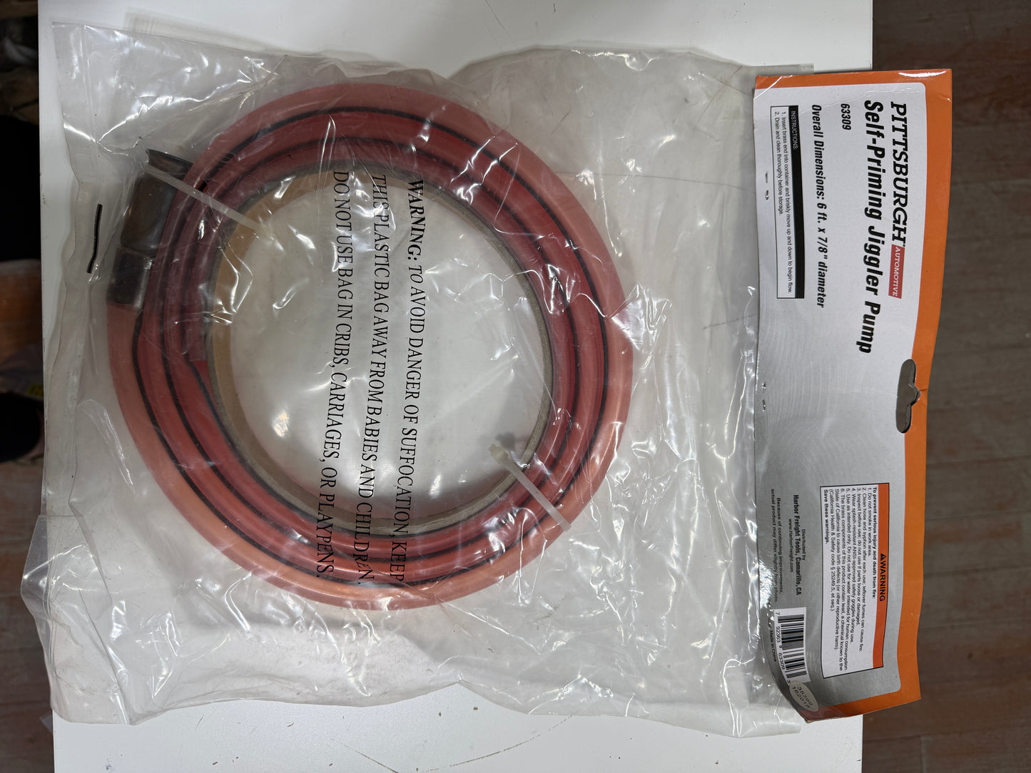 Pittsburgh Self Priming Jigger Pump #63309 -- NEW