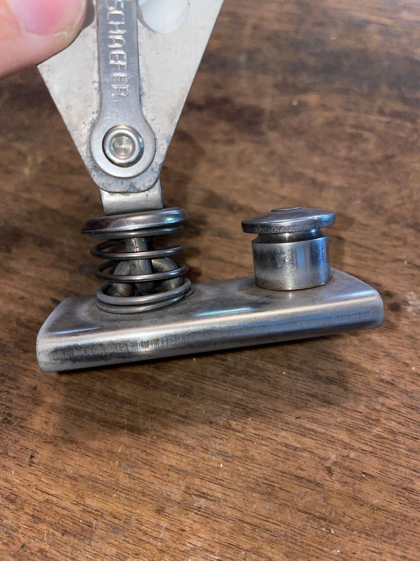 Schaefer Single Block Spring Top 1” Track Car 1 5/8” Sheave- 7/16” Line