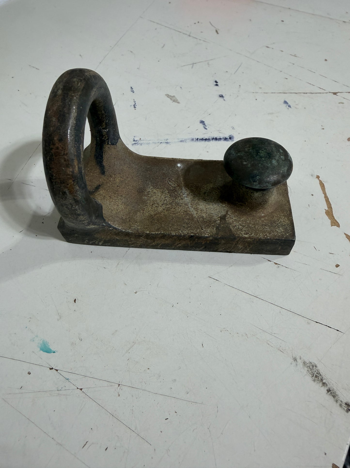 Vintage Bronze Pull Top Mast Car - 1 1/4" Track - 1 5/16" Ring Diameter