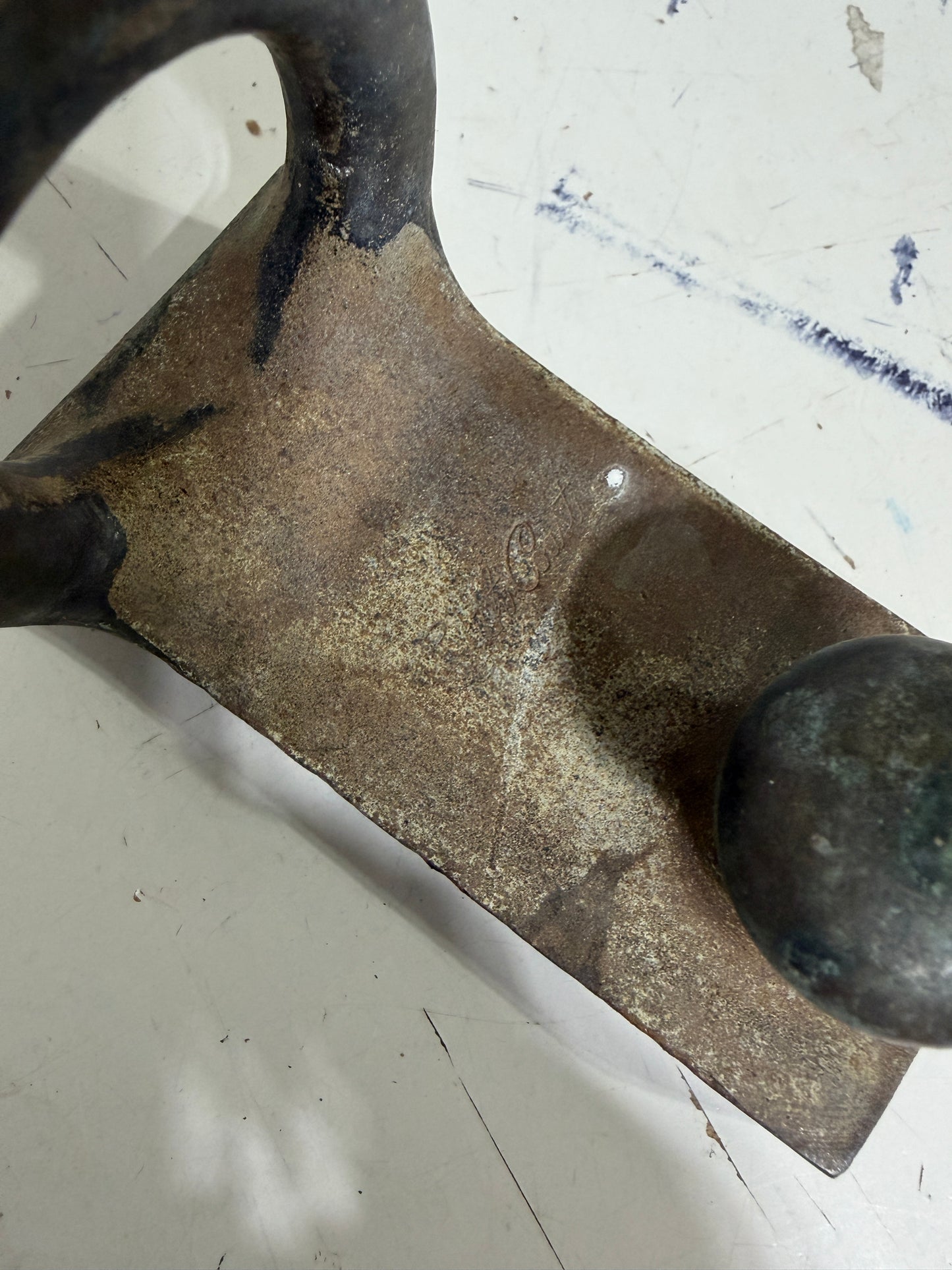 Vintage Bronze Pull Top Mast Car - 1 1/4" Track - 1 5/16" Ring Diameter