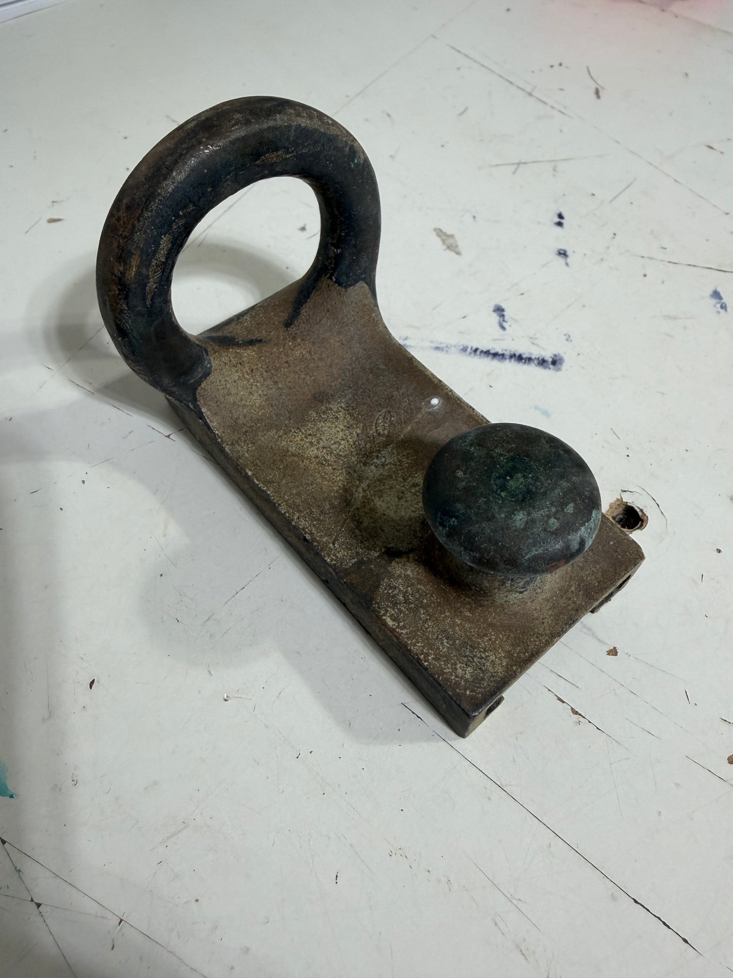 Vintage Bronze Pull Top Mast Car - 1 1/4" Track - 1 5/16" Ring Diameter