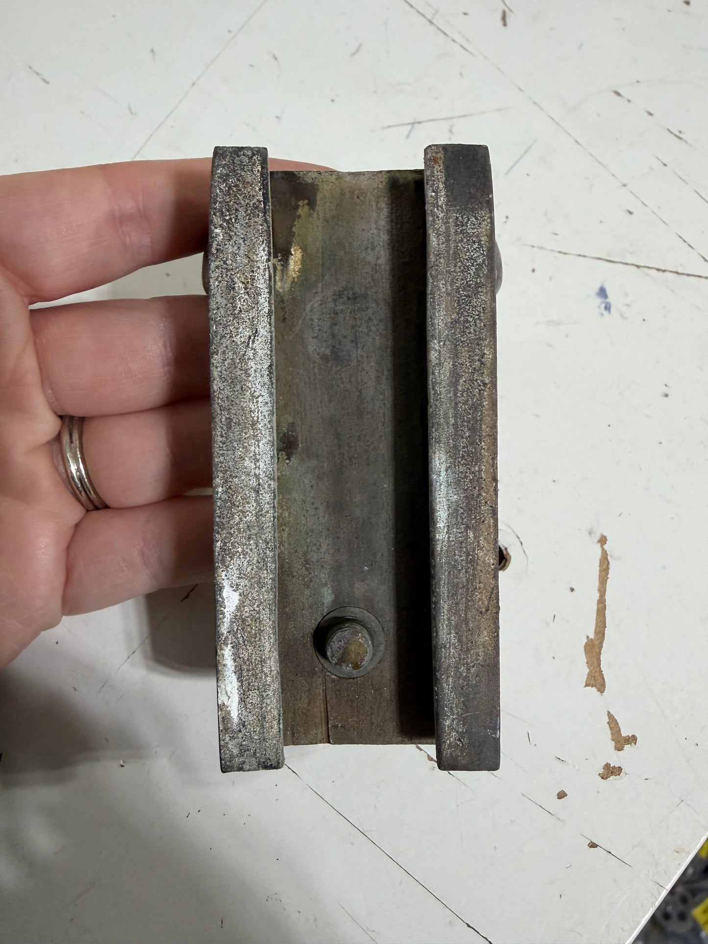 Vintage Bronze Pull Top Mast Car - 1 1/4" Track - 1 5/16" Ring Diameter