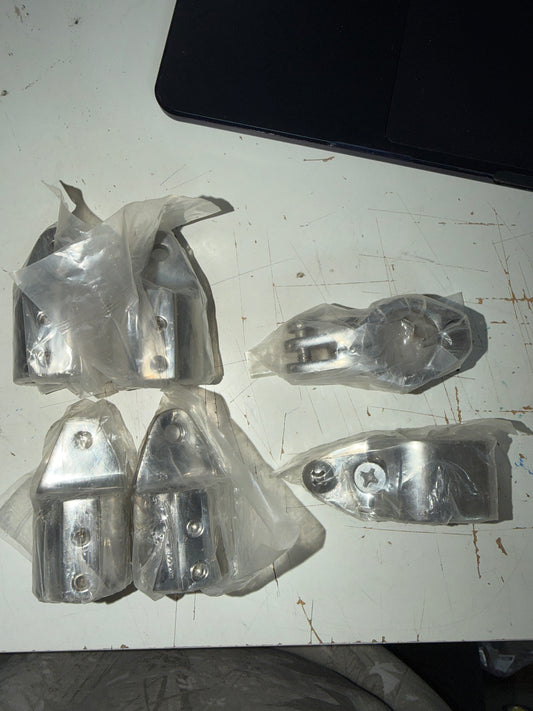 Lot of 4 Bimini End Caps & 2 Hinged Jaw Slides - 1" Tubing