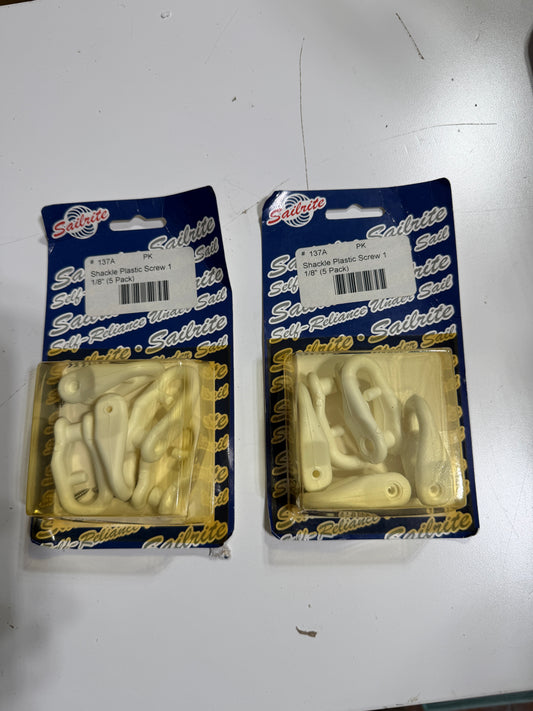 Set of 2 Sailrite #137A - Shackle Plastic 1  1/8" Screw