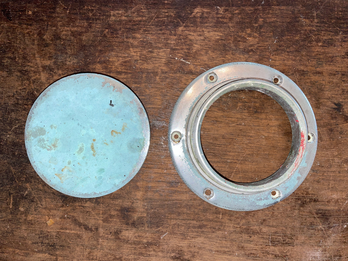 4 7/8” Chromed Bronze Threaded Deck Plate