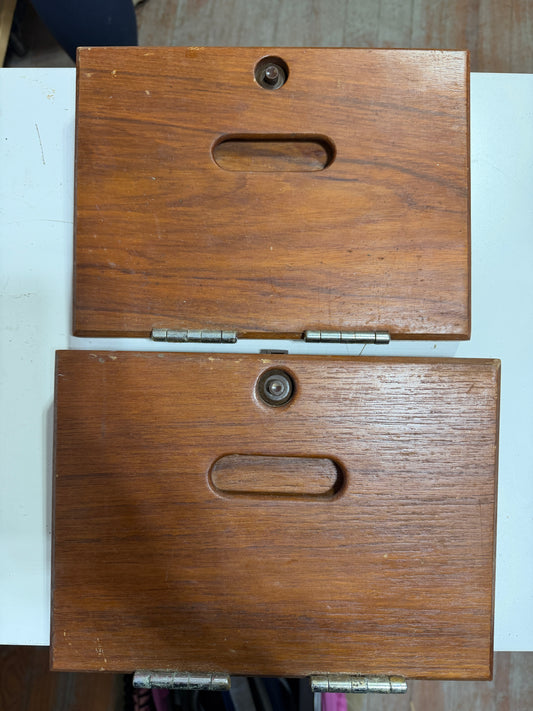 PAIR Small Interior Cabinet Doors - 9 7/8" Long x 7 3/8" Wide x 1" Thick - Catalina Morgan 38 -- #279