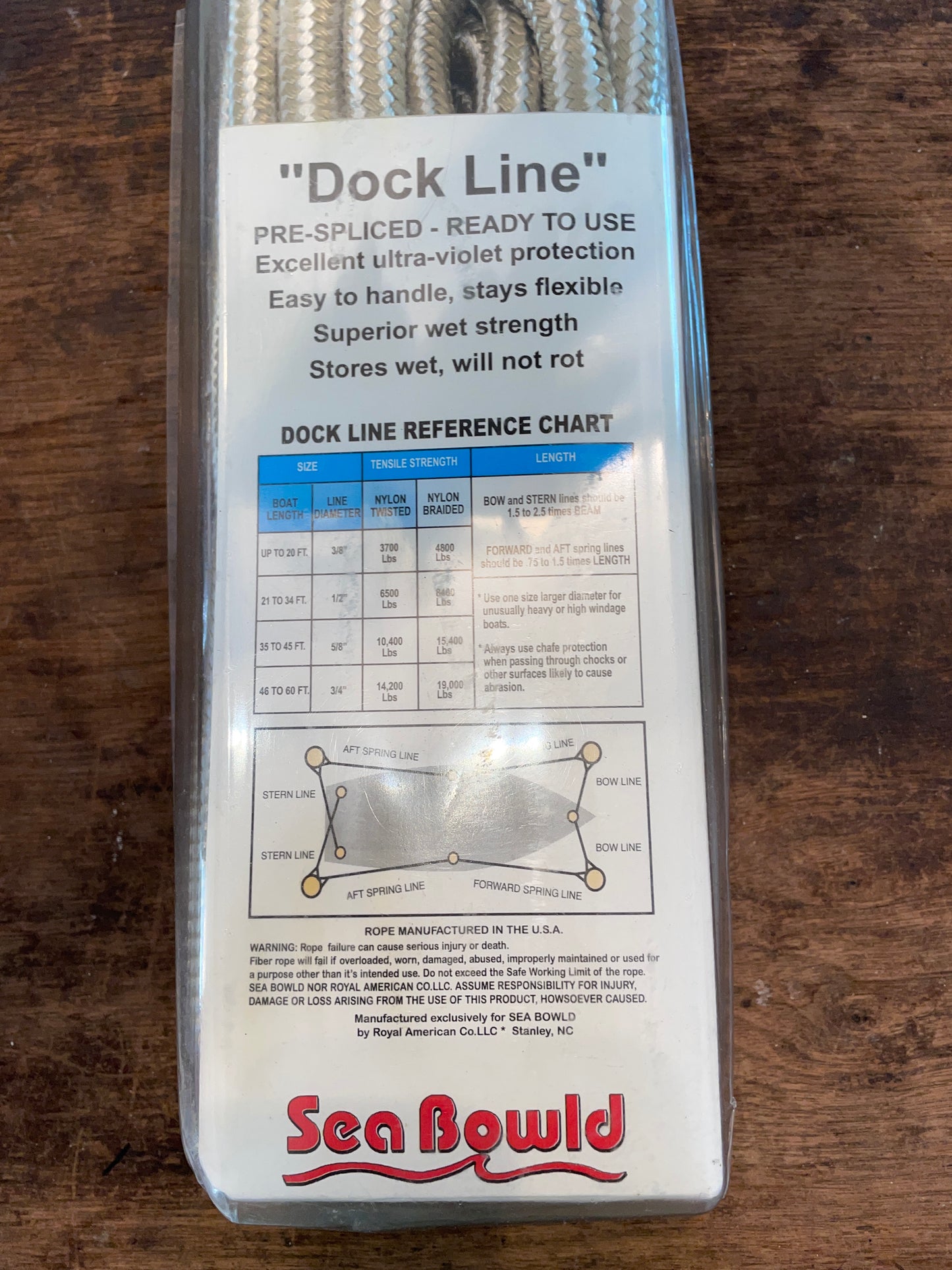 Double Braided 1/2” x 40’ Dock Line- NEW