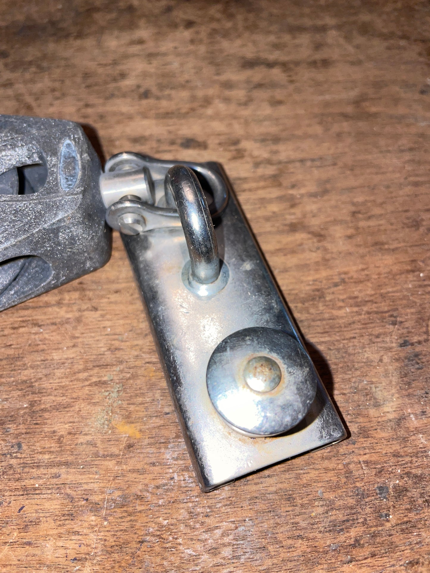 2 1/4” Sheave Single Swivel Block W/ 6/16” Line & 1” Track Car