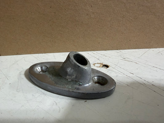 Chrome Bronze Stanchion Gate Foot - 1/2" Diameter