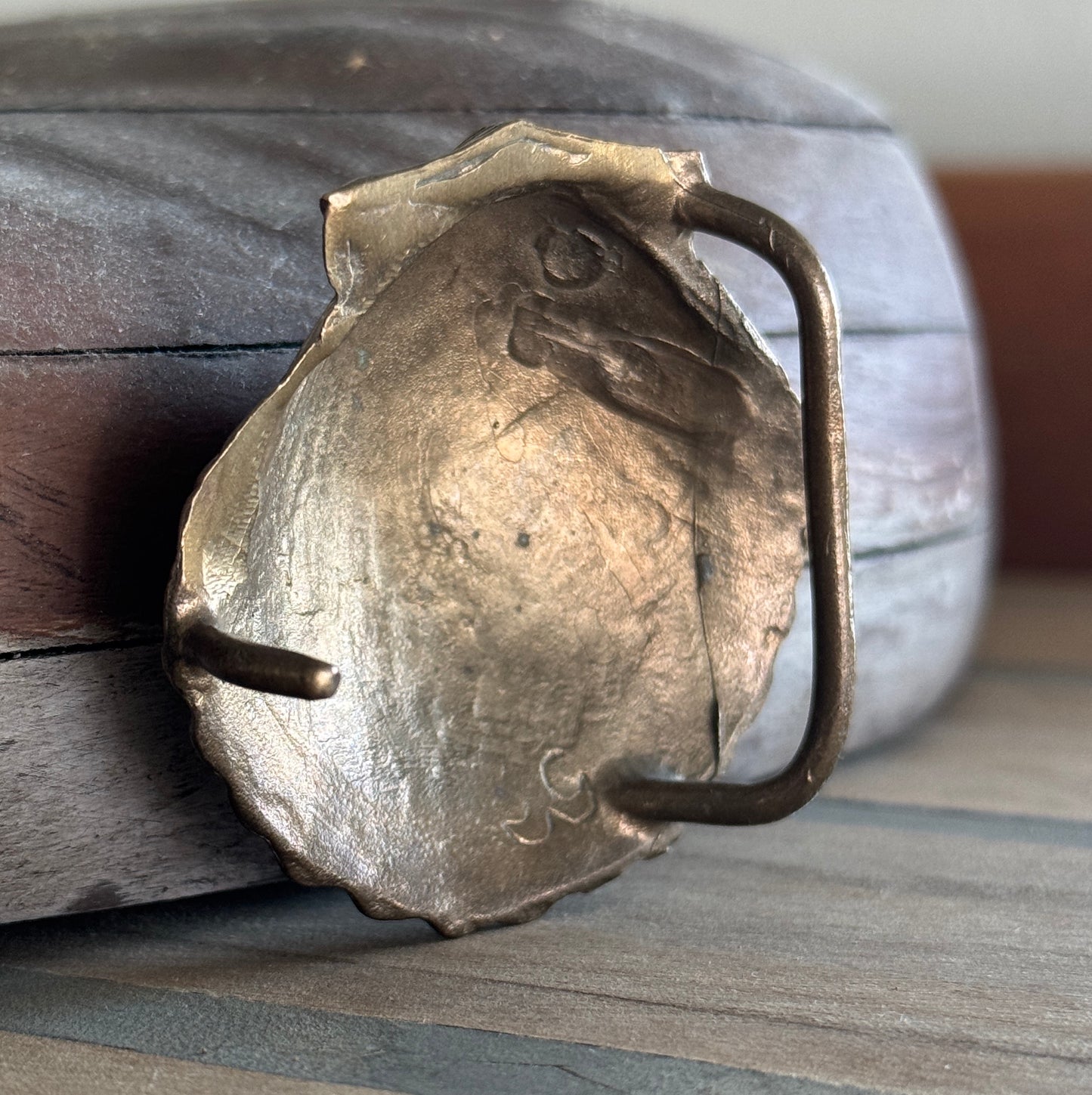 Solid Bronze Seashell Belt Buckle - Made in USA